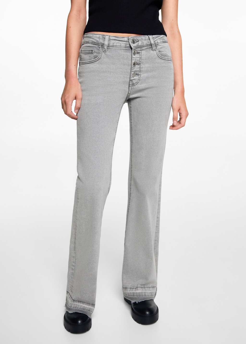 Buttons flare jeans Teen MANGO Saudi Arabia
