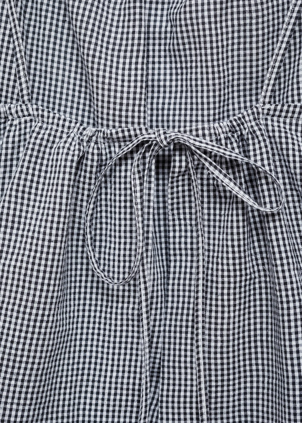 Mango Gingham-check two-piece pajamas thumbnail
