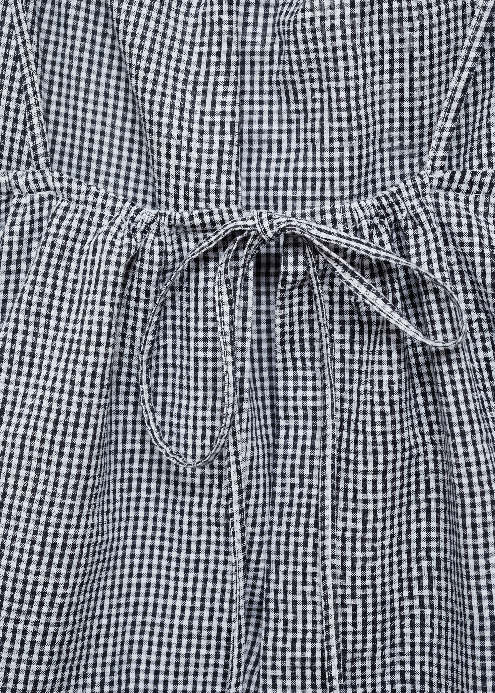 Gingham-check two-piece pajamas - Details of the article 8