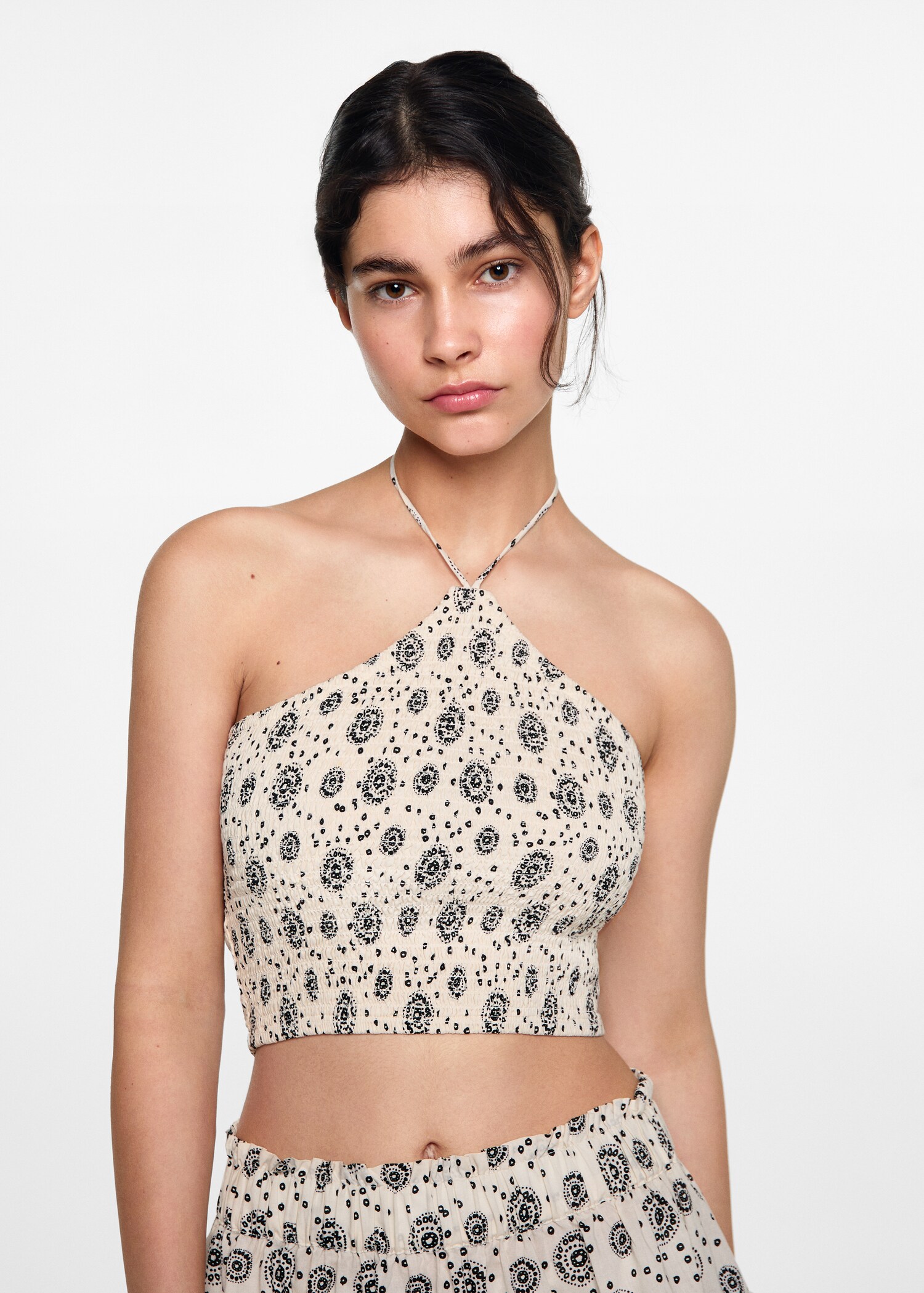 Print ruched top - Medium plane