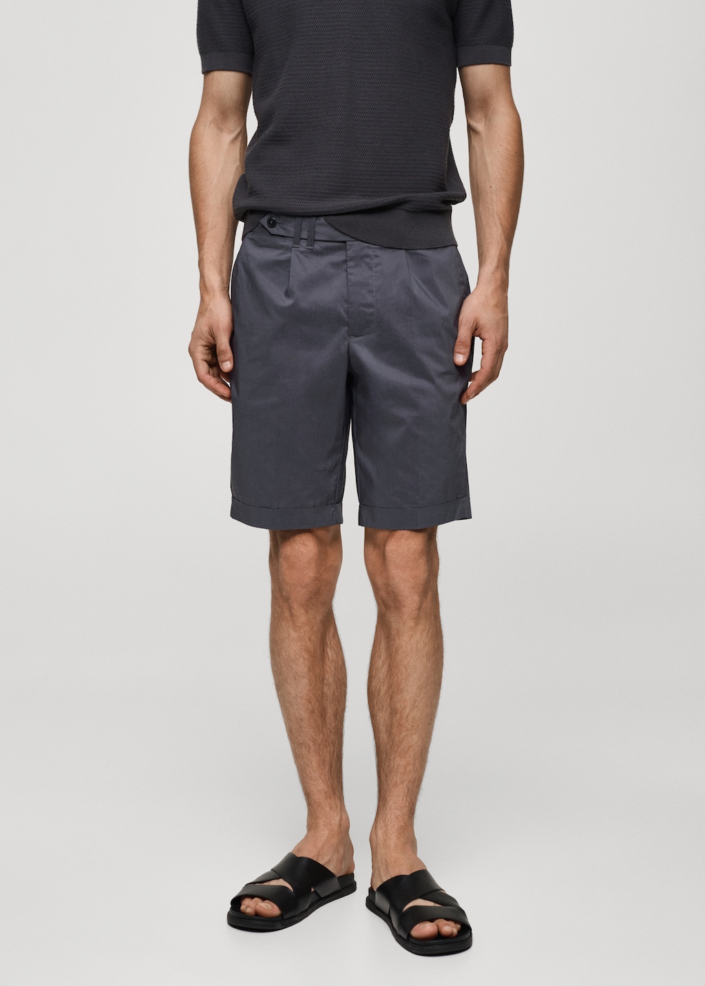 Cotton pleated Bermuda shorts Men MANGO Zimbabwe
