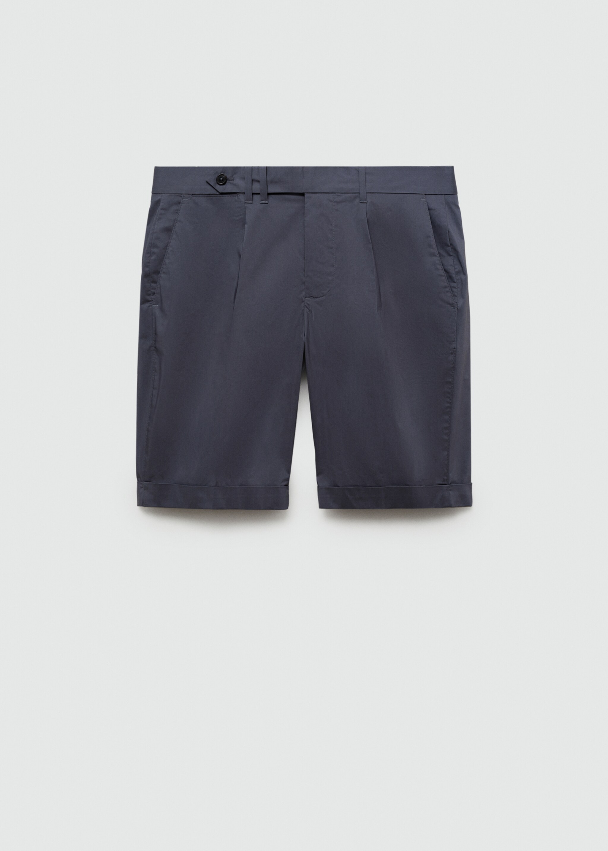 Cotton pleated Bermuda shorts - Article without model