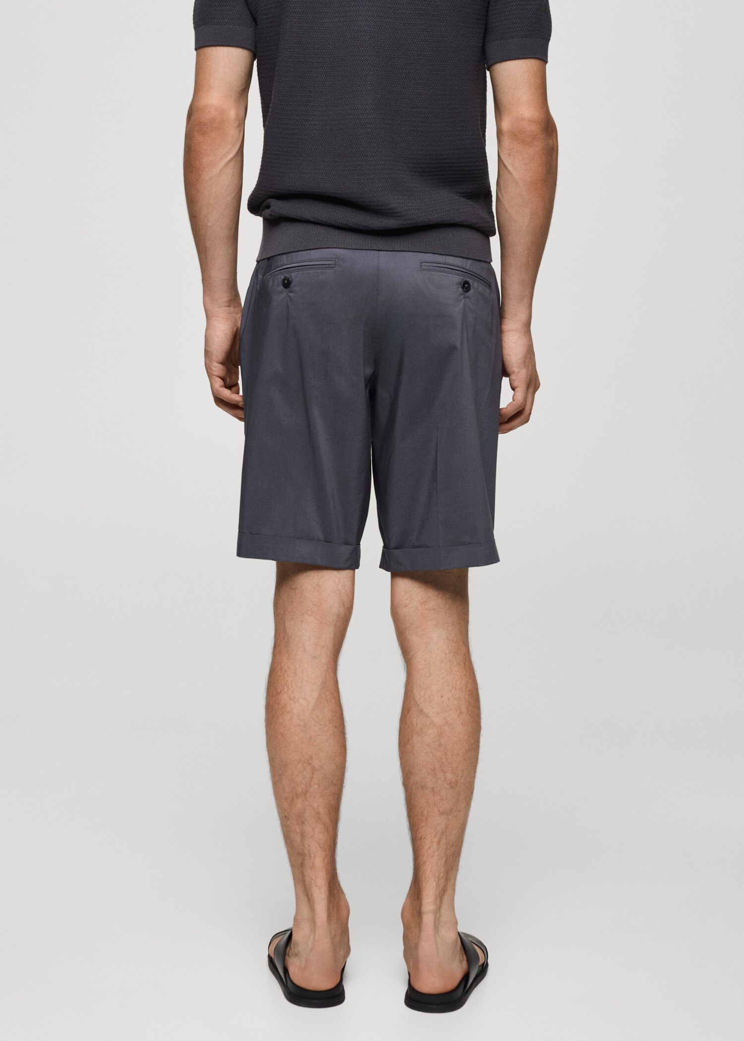 Bermudas algodón pinzas - Reverso del artículo