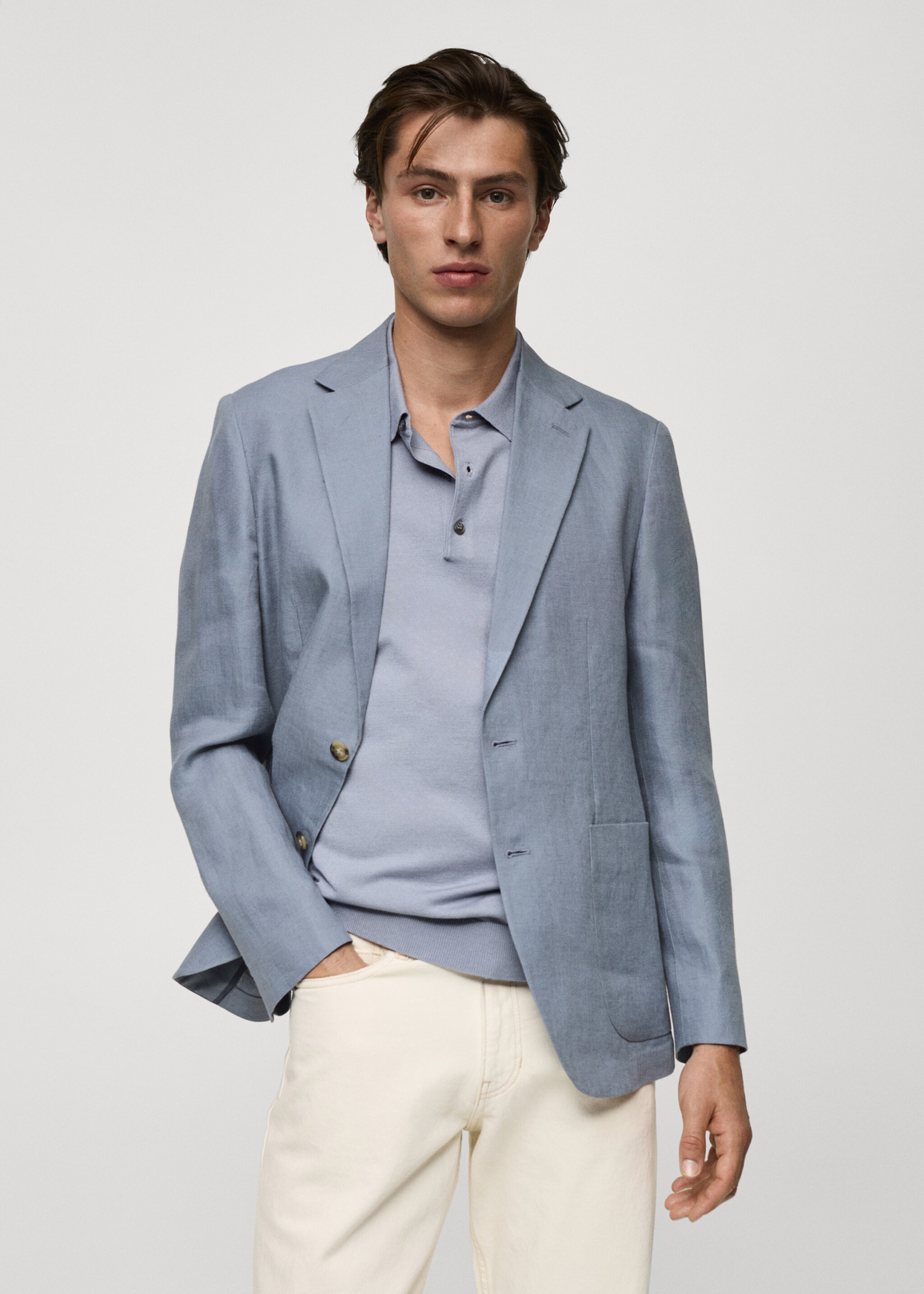Σακάκι slim fit 100% λινό - Μεσαίο πλάνο