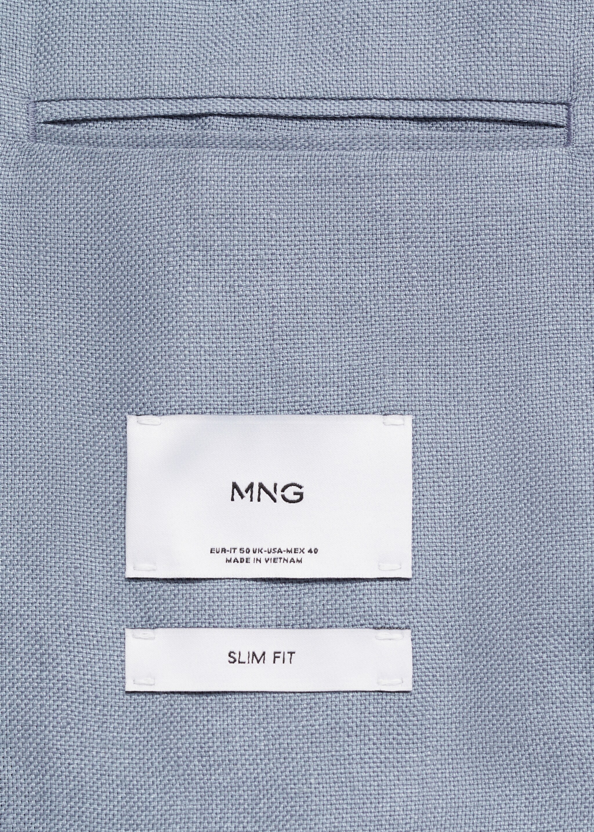 Σακάκι slim fit 100% λινό - Λεπτομέρεια του προϊόντος 0