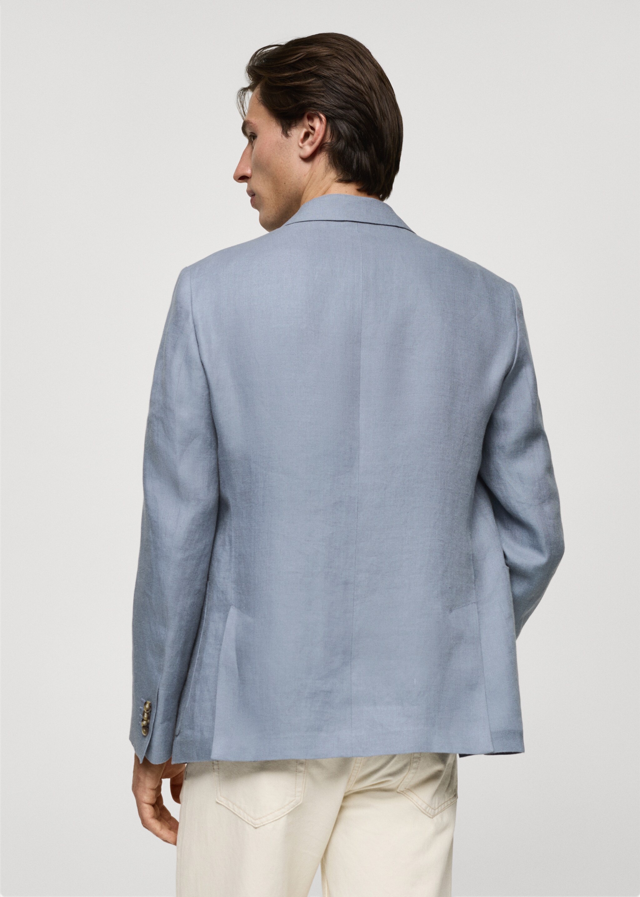 Σακάκι slim fit 100% λινό - Πίσω όψη προϊόντος