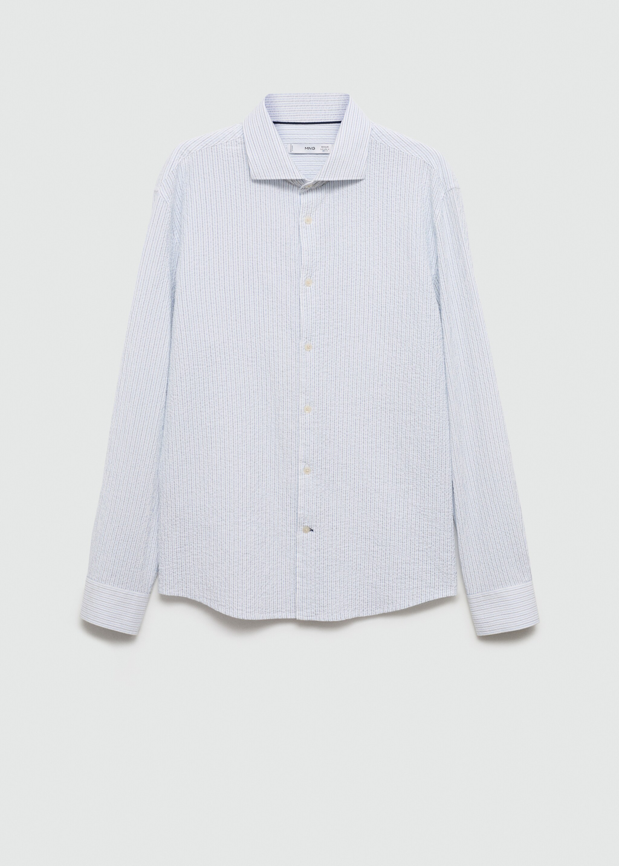 Camisa regular fit algodón seersucker rayas - Artículo sin modelo