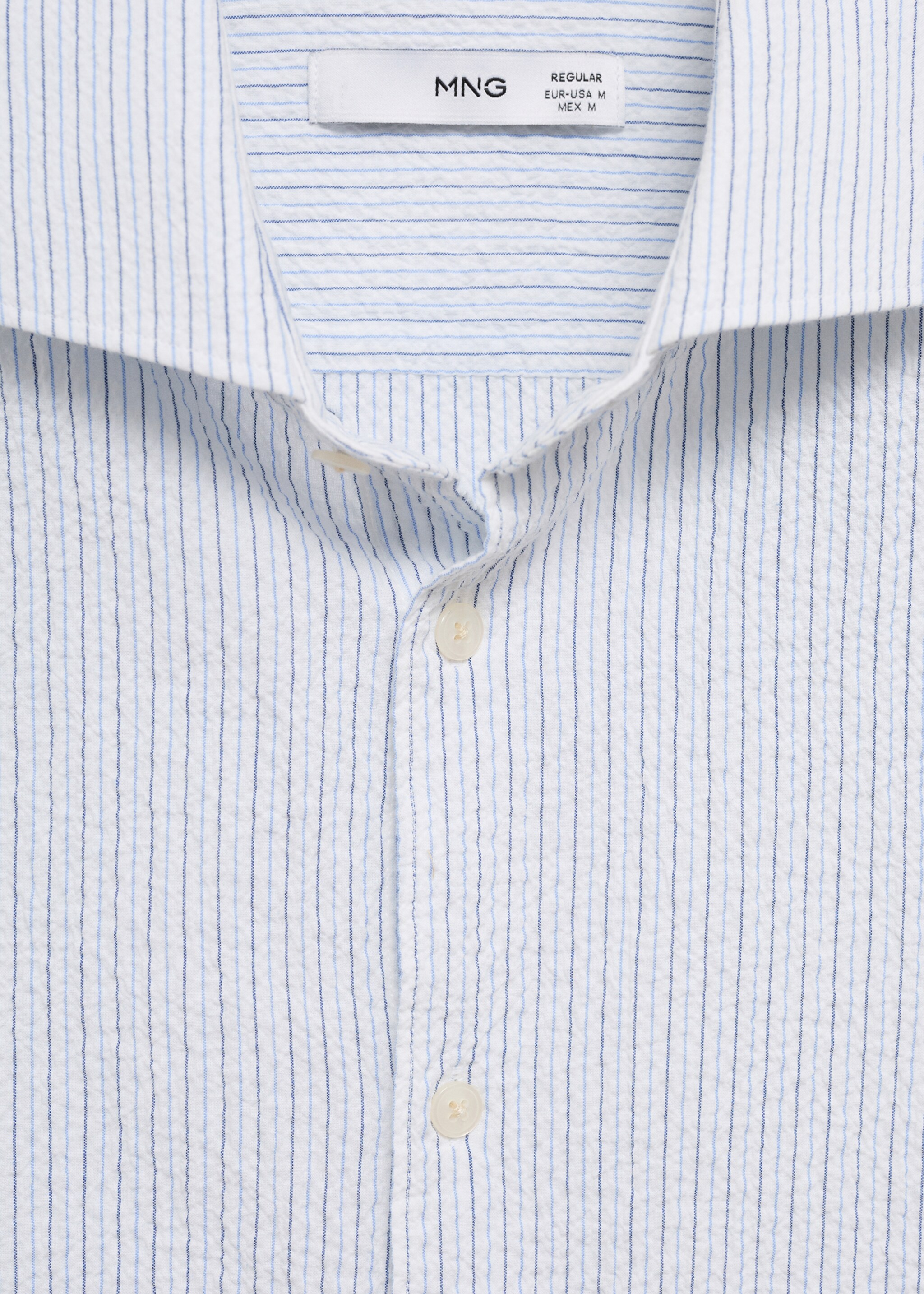 Camisa regular fit algodón seersucker rayas - Detalle del artículo 8