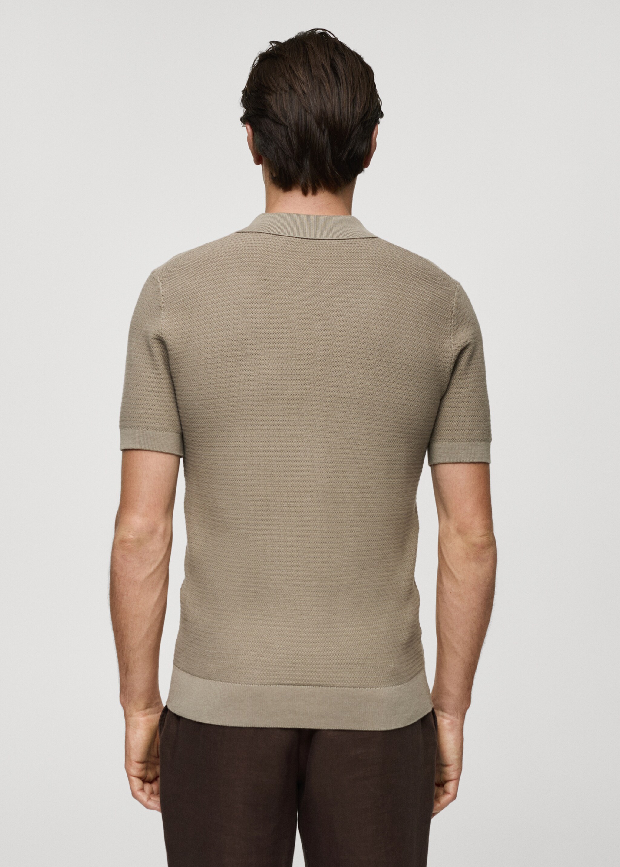 Polo coton Tencel maille torsadée - Verso de l’article