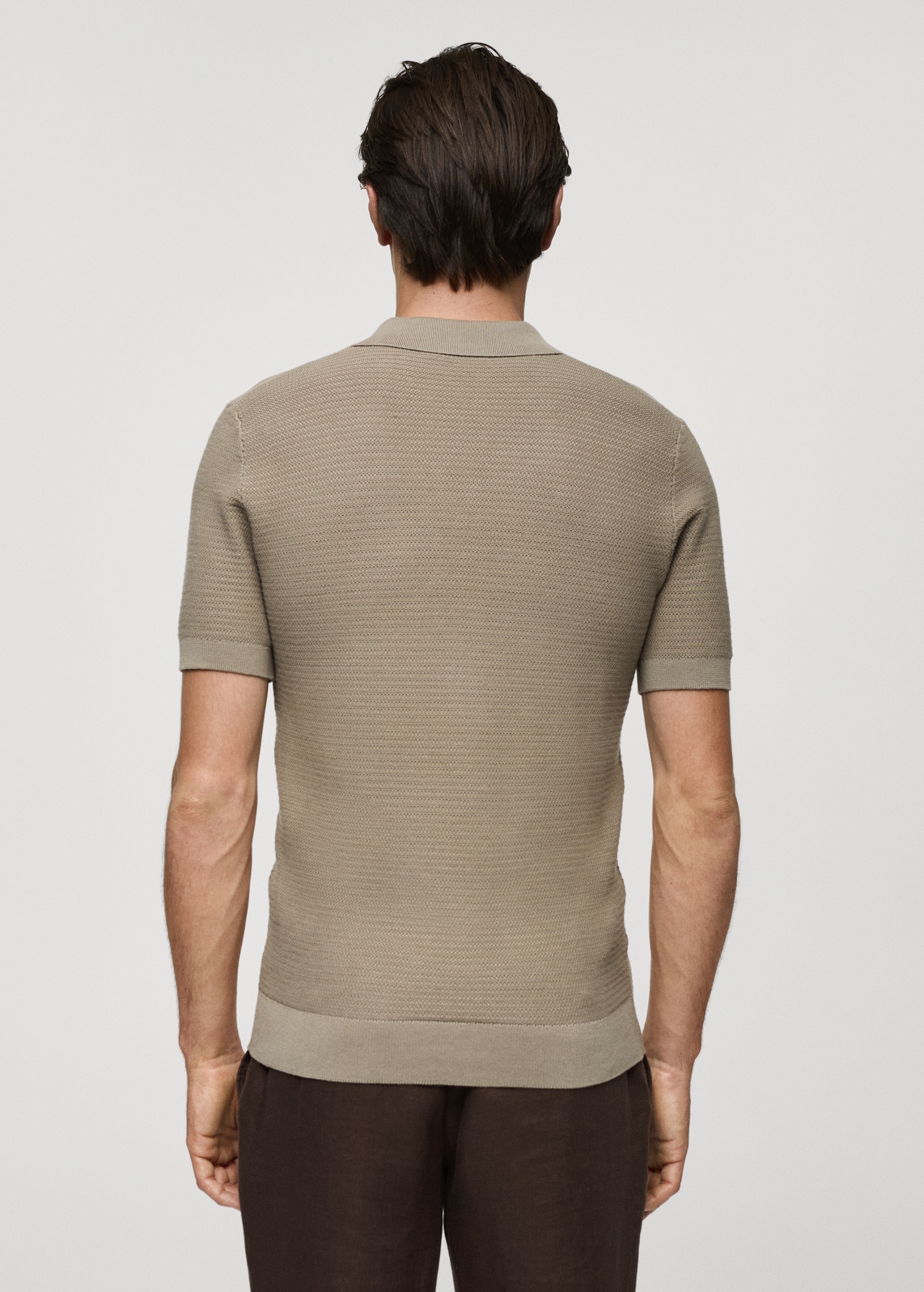 Polo coton Tencel maille torsadée - Verso de l’article