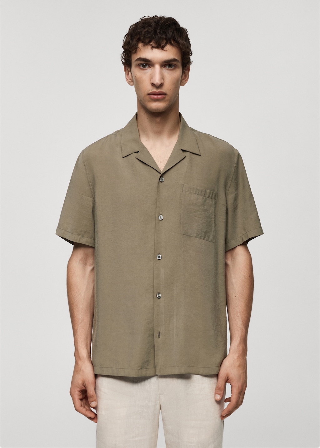 Mango Regular-Fit-Hemd aus Baumwolle und Modal