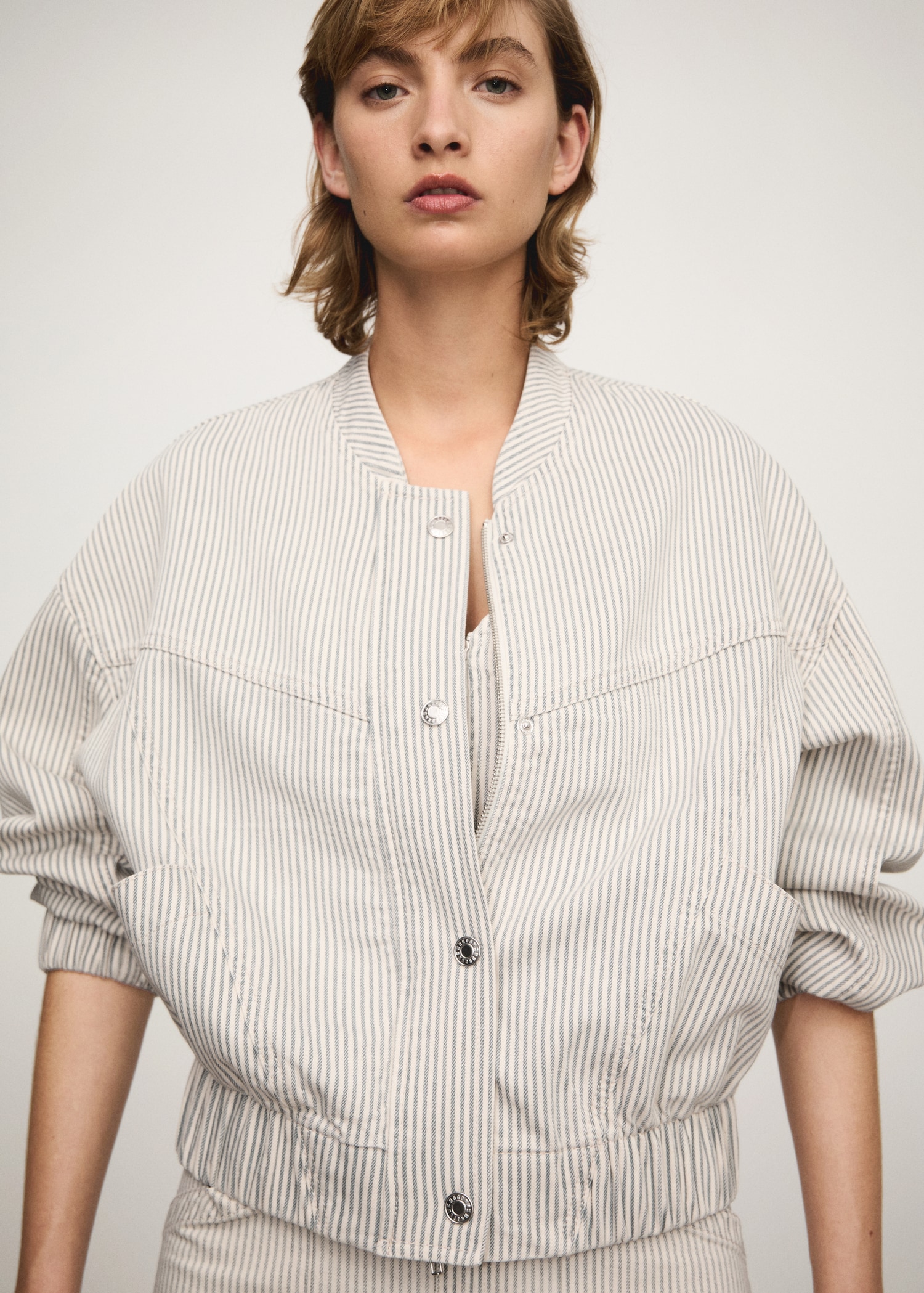Striped denim jacket - Medium plane
