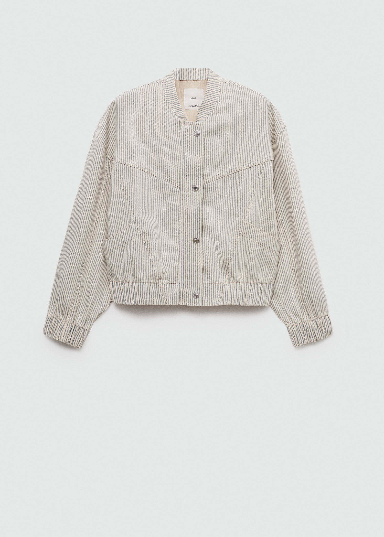 Striped denim jacket - Article without model