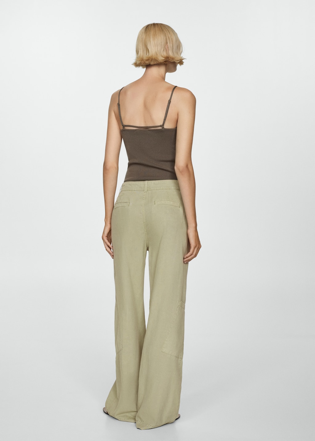 Lyocell pants with adjustable drawstring - Women | MANGO USA