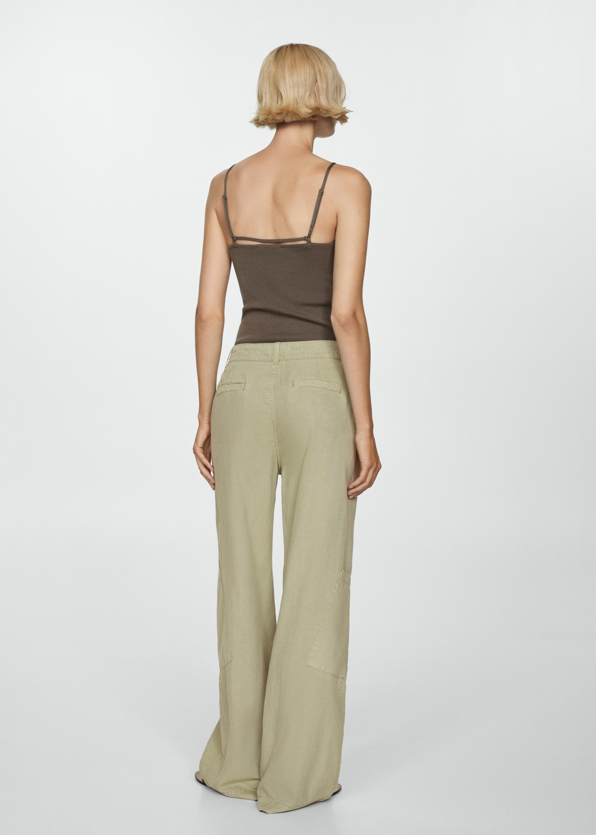 Pantalón lyocell cordón ajustable - Reverso del artículo