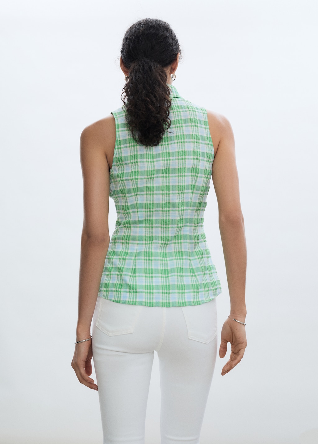 Camisa cuadros sin mangas