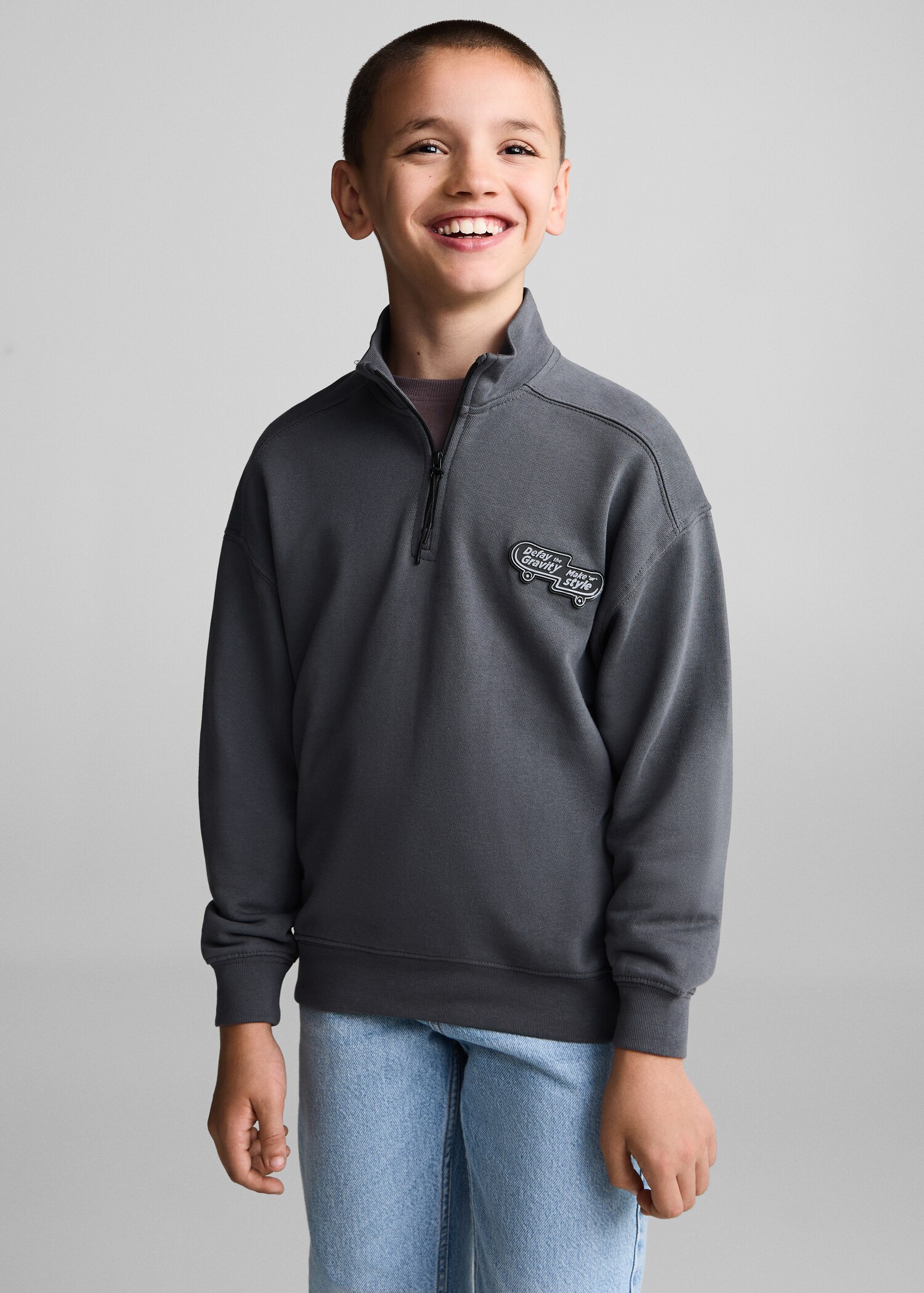 Cotton-blend printed sweatshirt - Medium plane