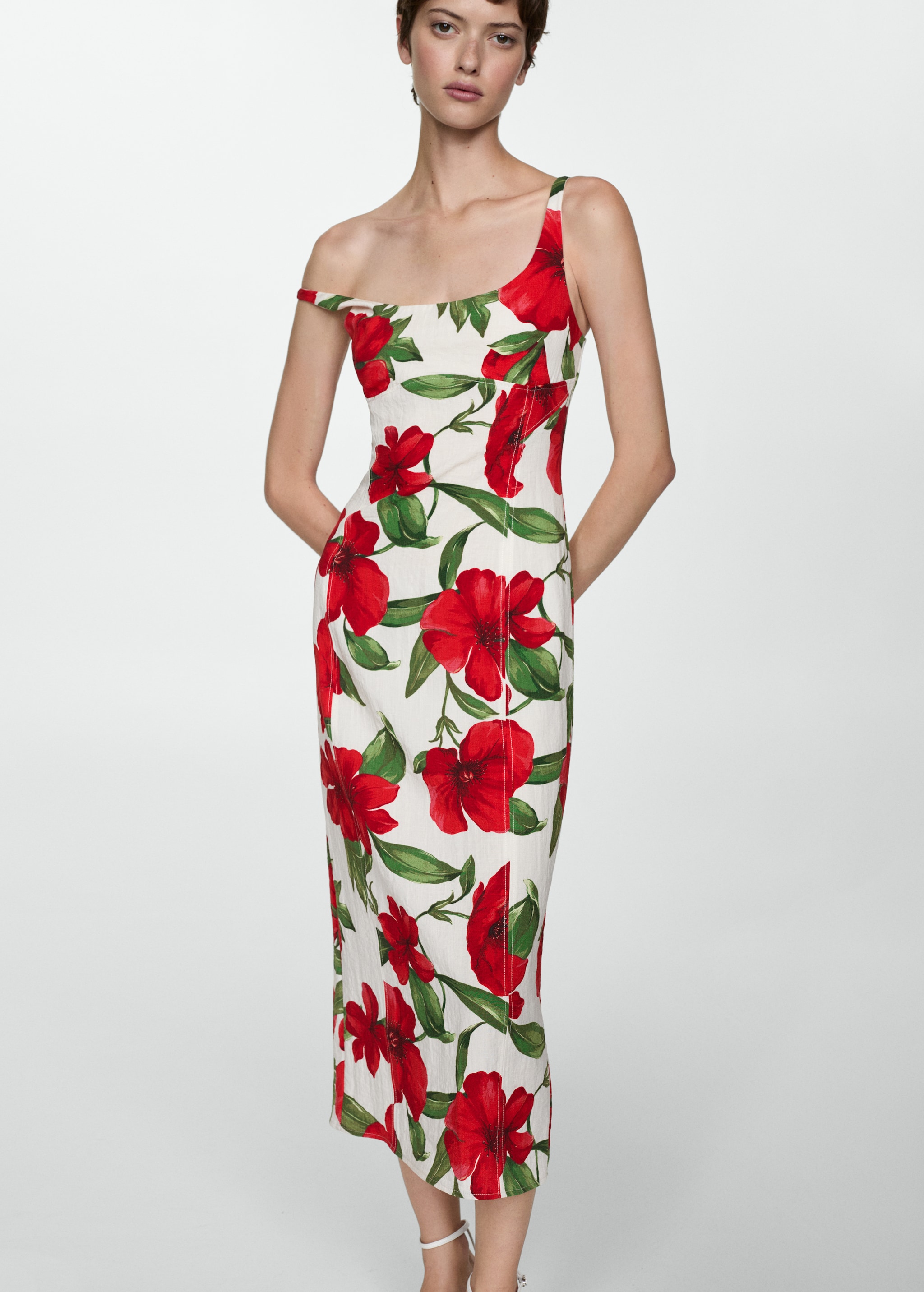 Long floral dress - Women | MANGO USA