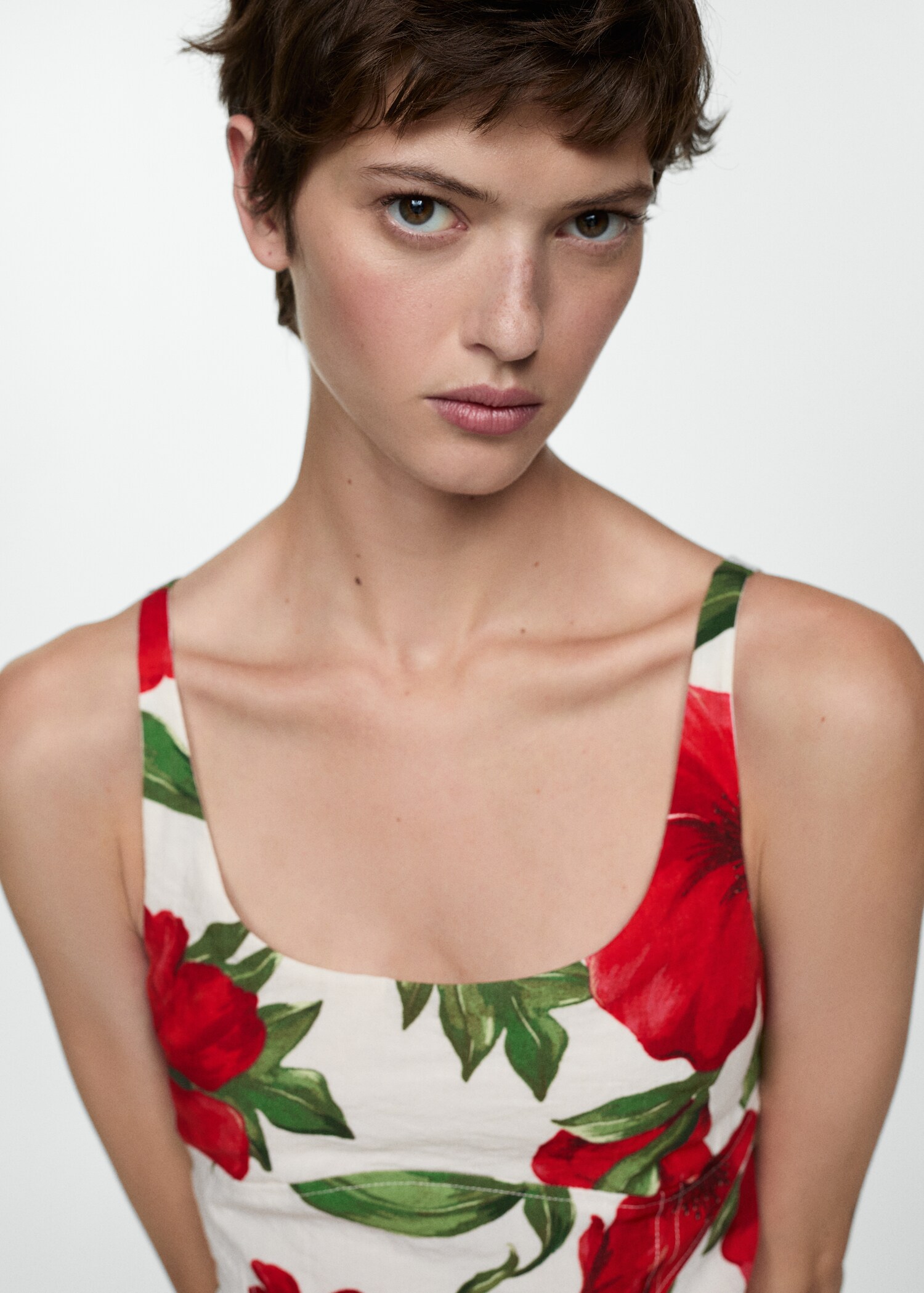 Long floral dress - Details of the article 1