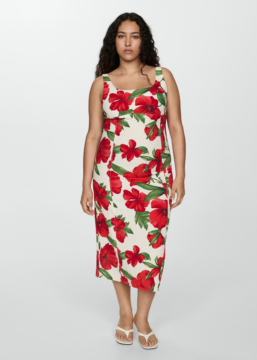 Embossed flower gown