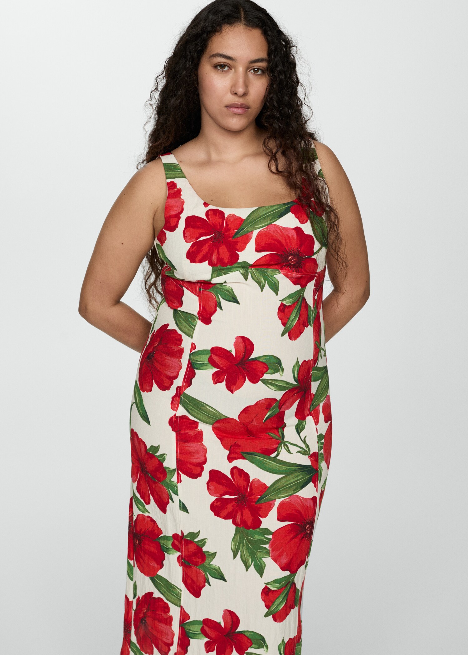 Long floral dress - Details of the article 5