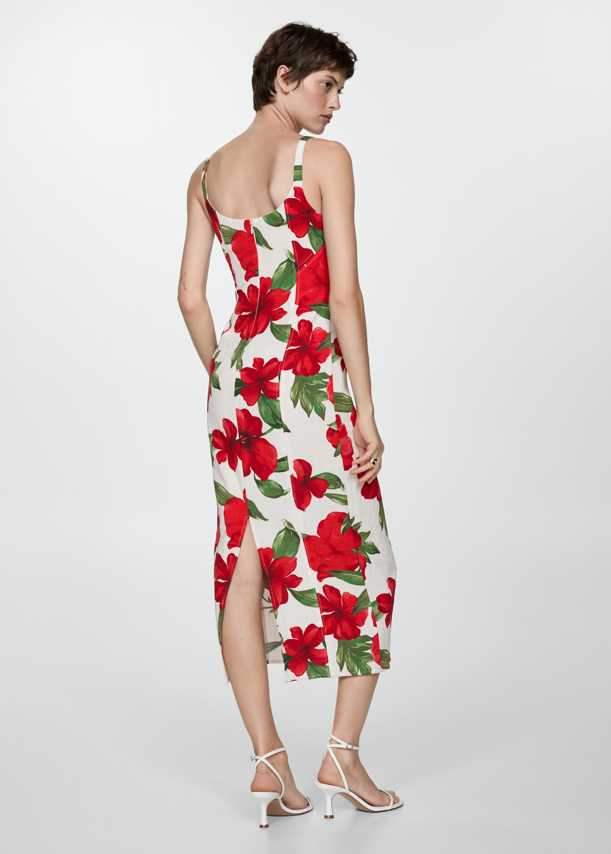 Long floral dress - Women | MANGO USA