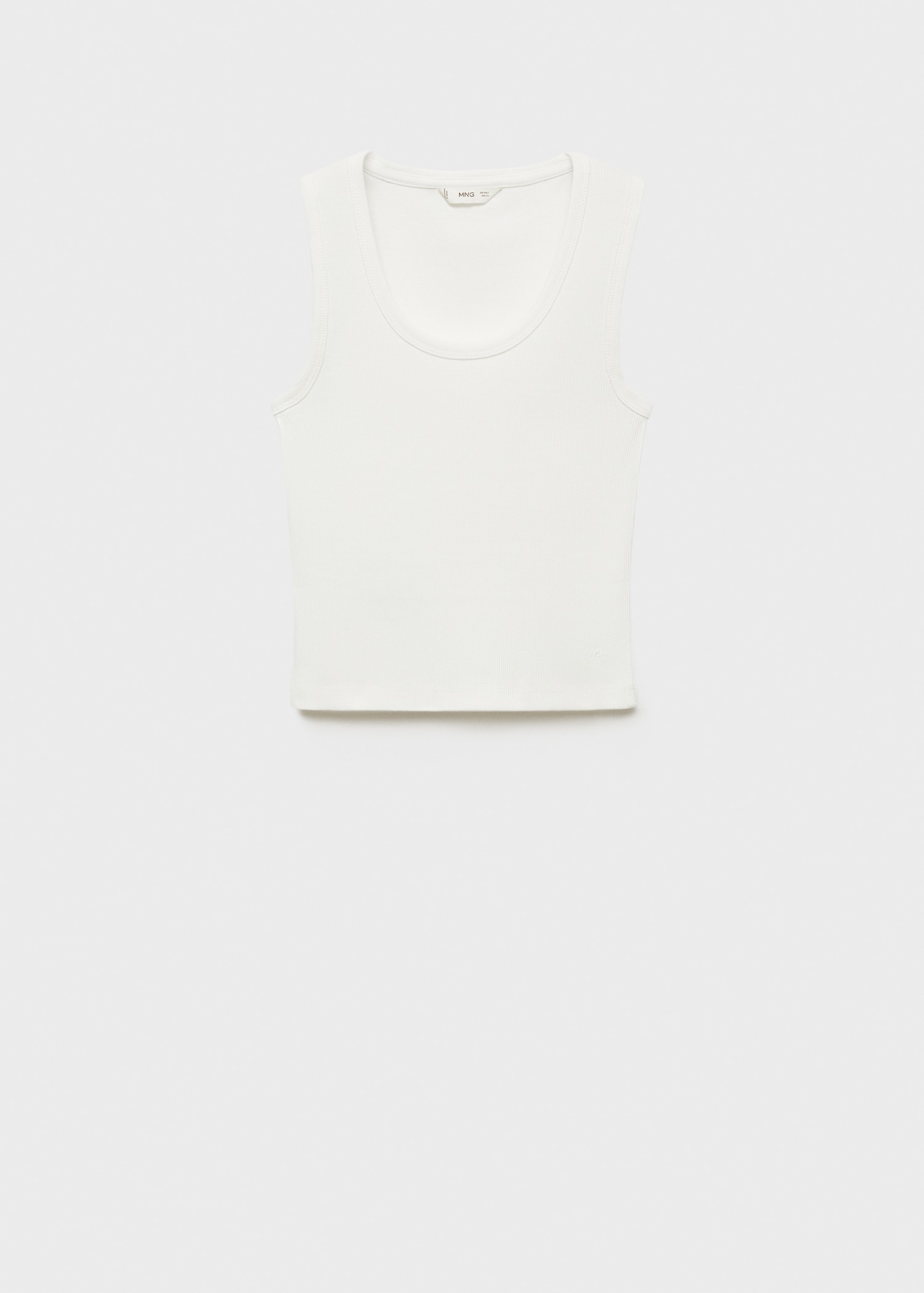 Ribbed cotton-blend top - Article without model
