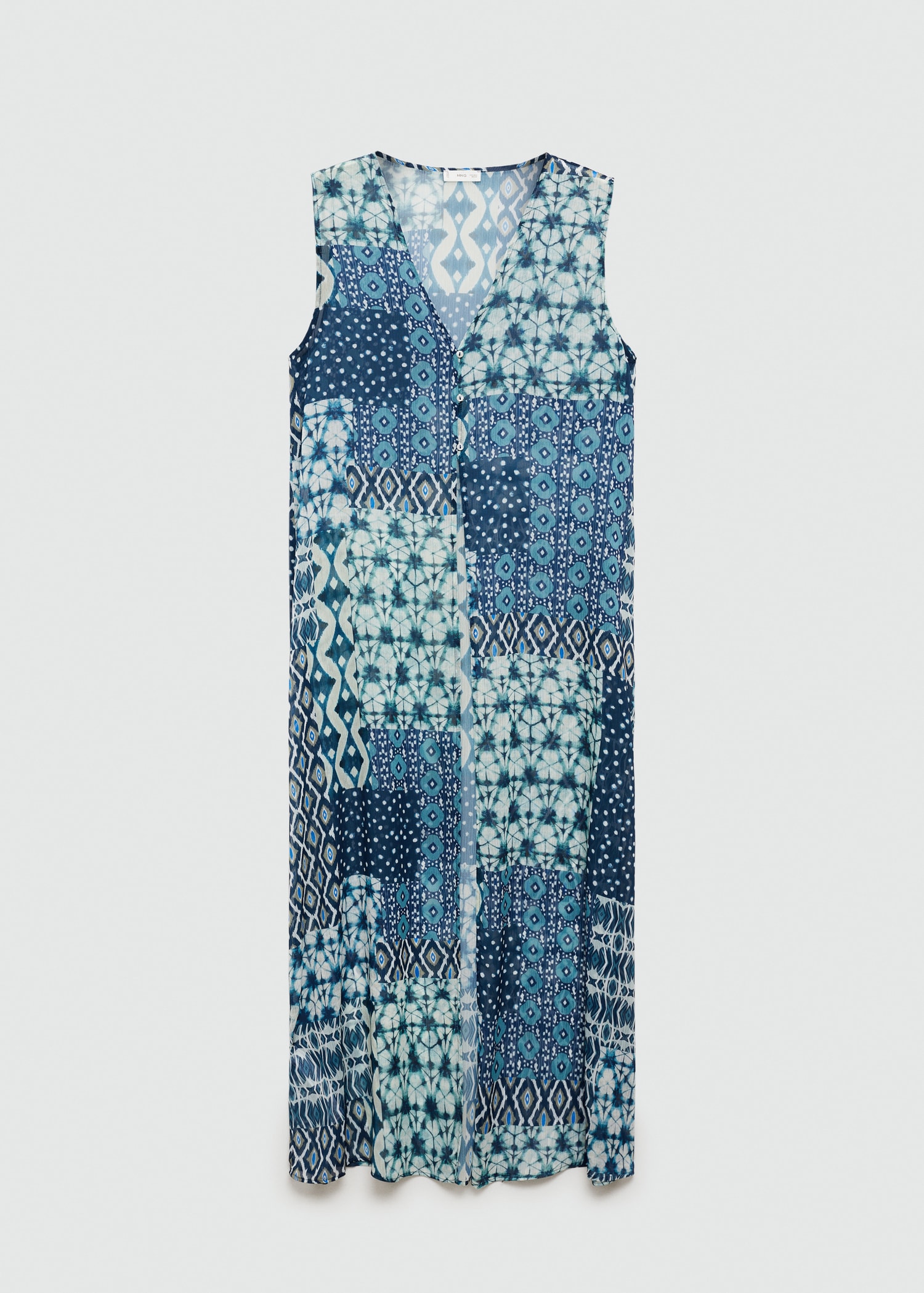 Printed long waistcoat - Article without model