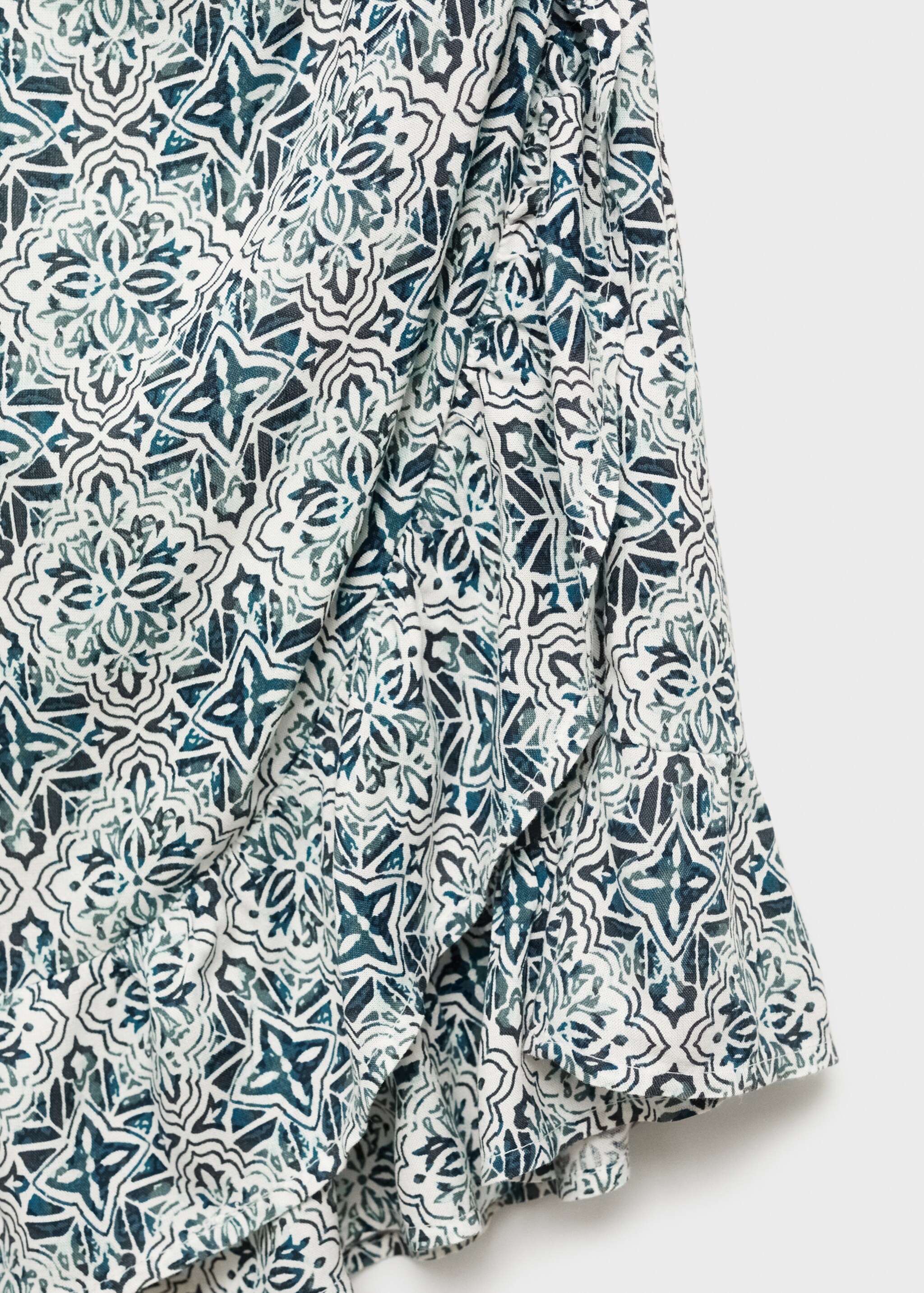 Vestido asimétrico estampado - Detalle del artículo 8, Blanco roto. Ref: 77062935-00.