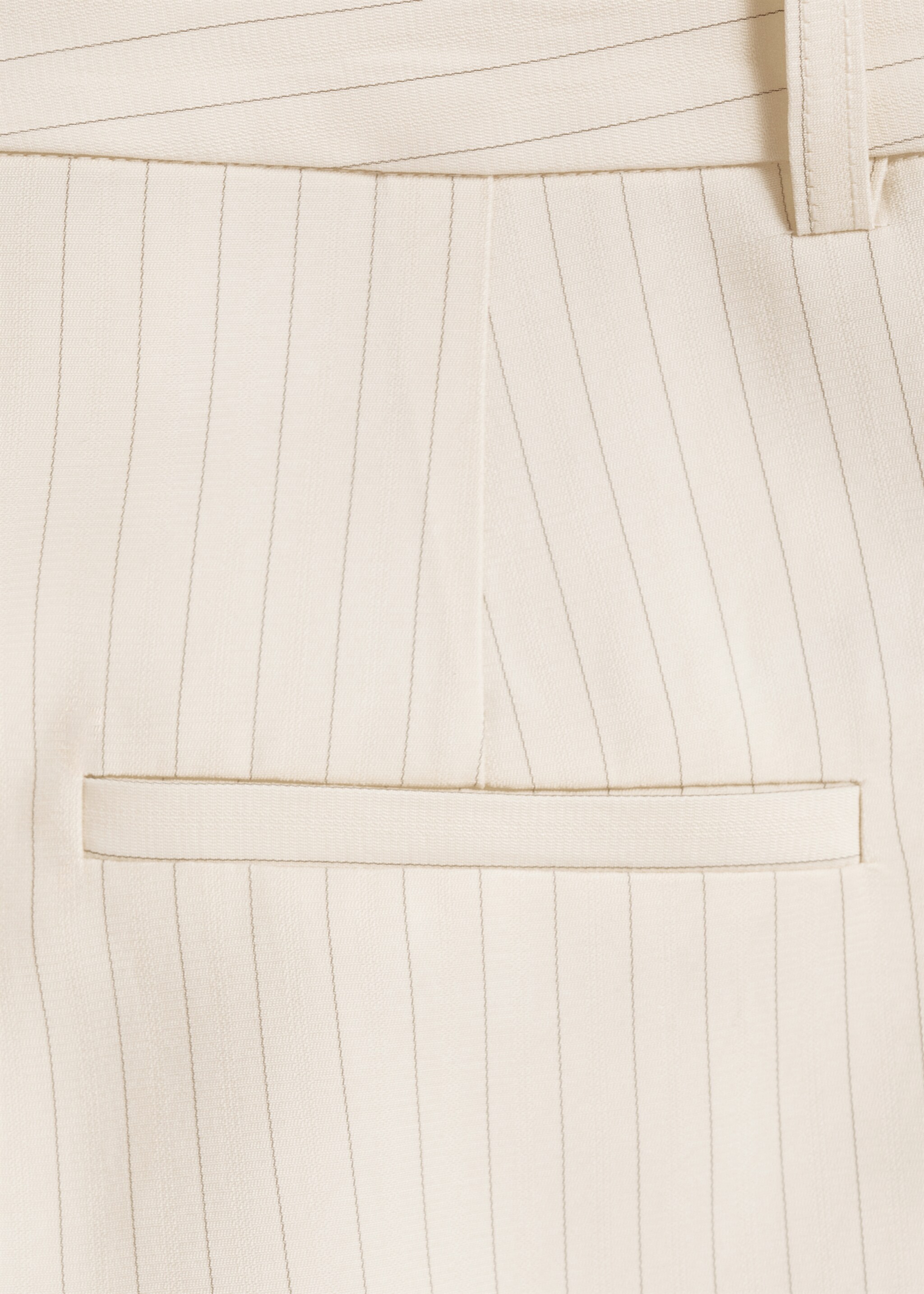Straight-fit striped bermuda shorts - Деталь изделия 0, Экрю. Ref: 77063264-00.
