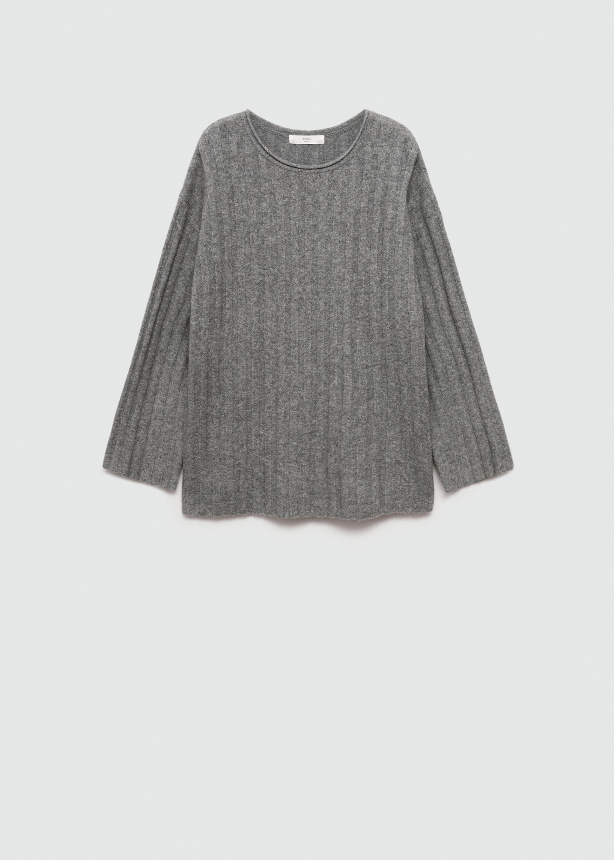 Knitted ribbed sweater - Article without model