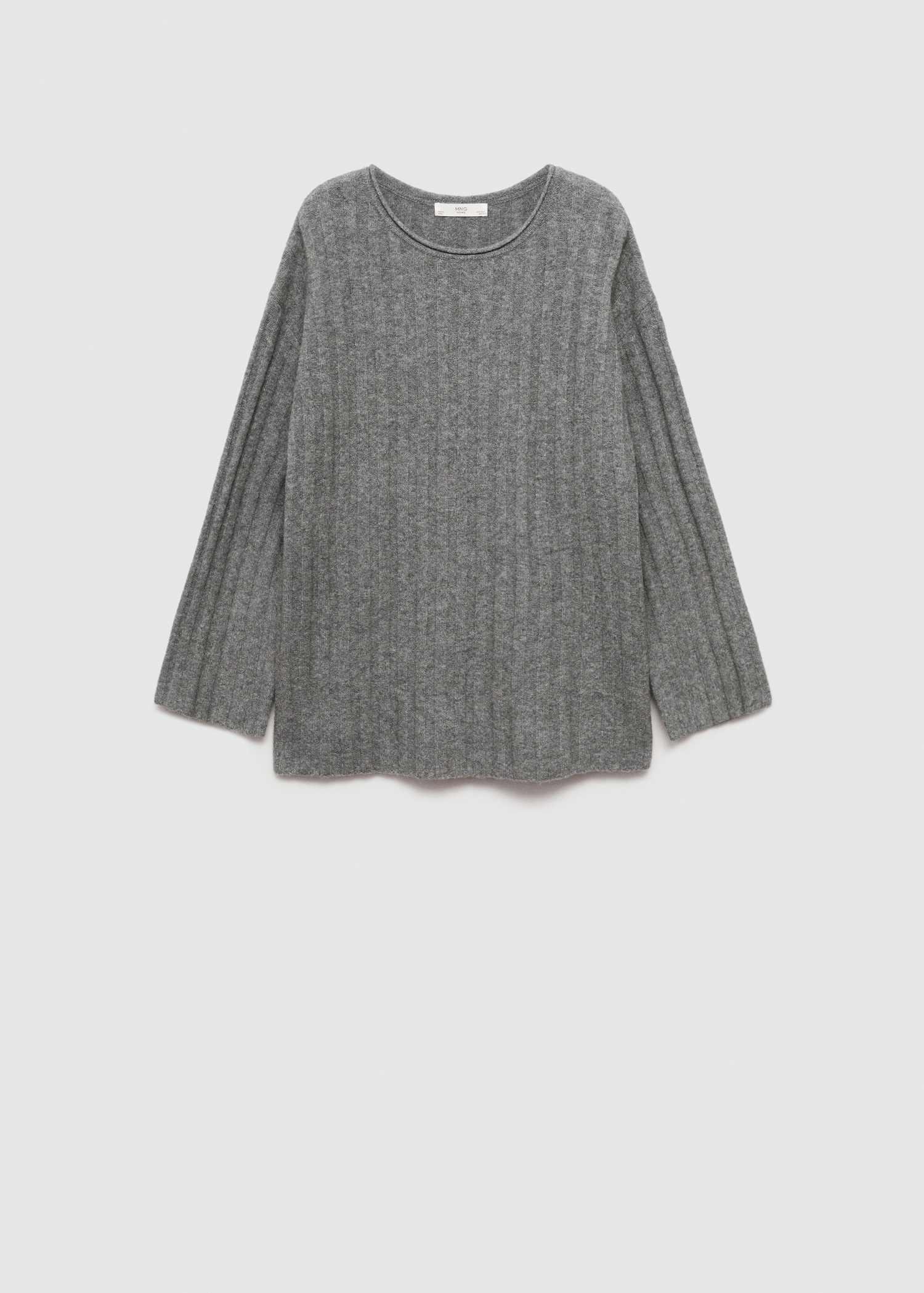 Knitted ribbed sweater - Article without model