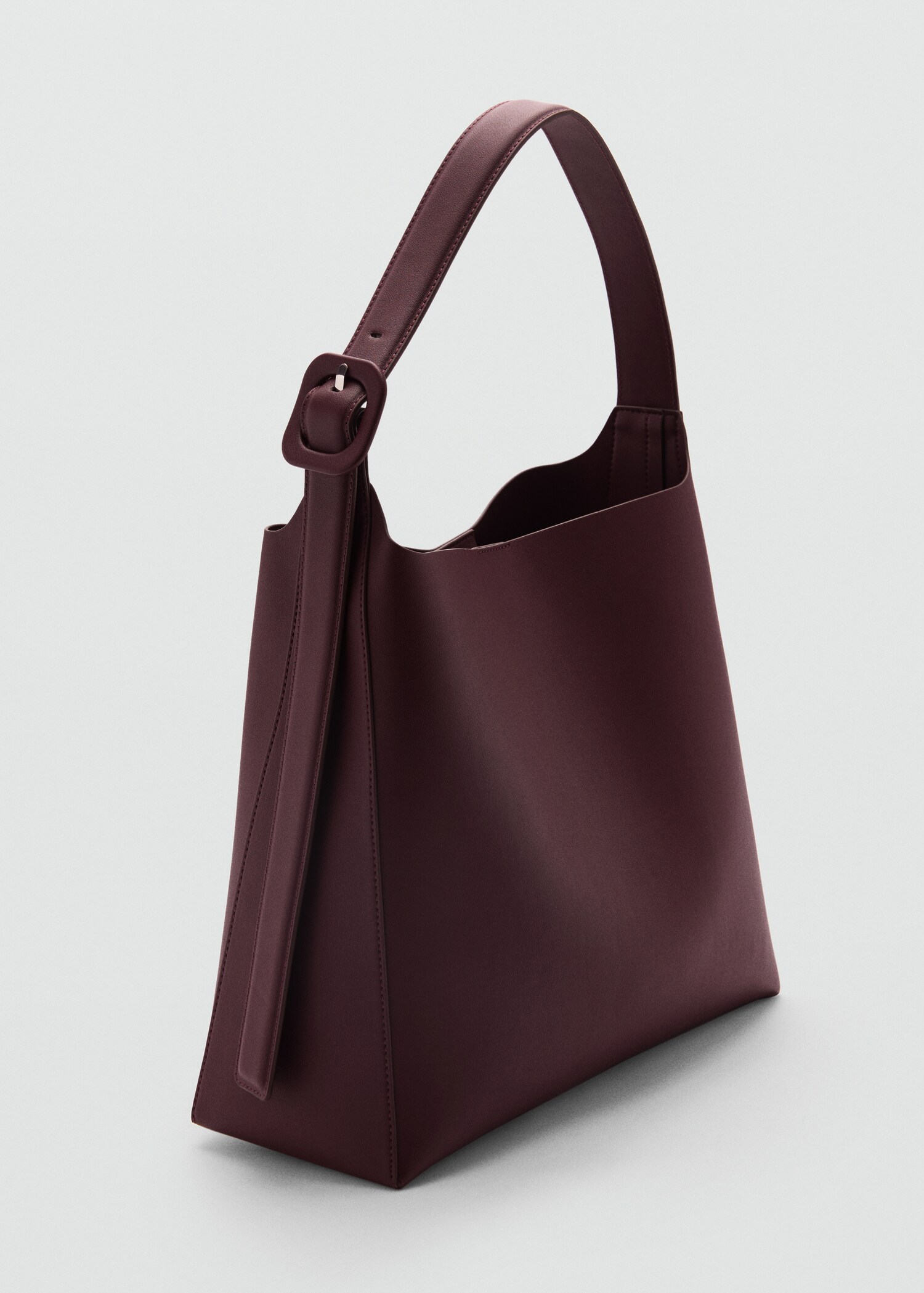 Shopper bag with buckle - Medium plane