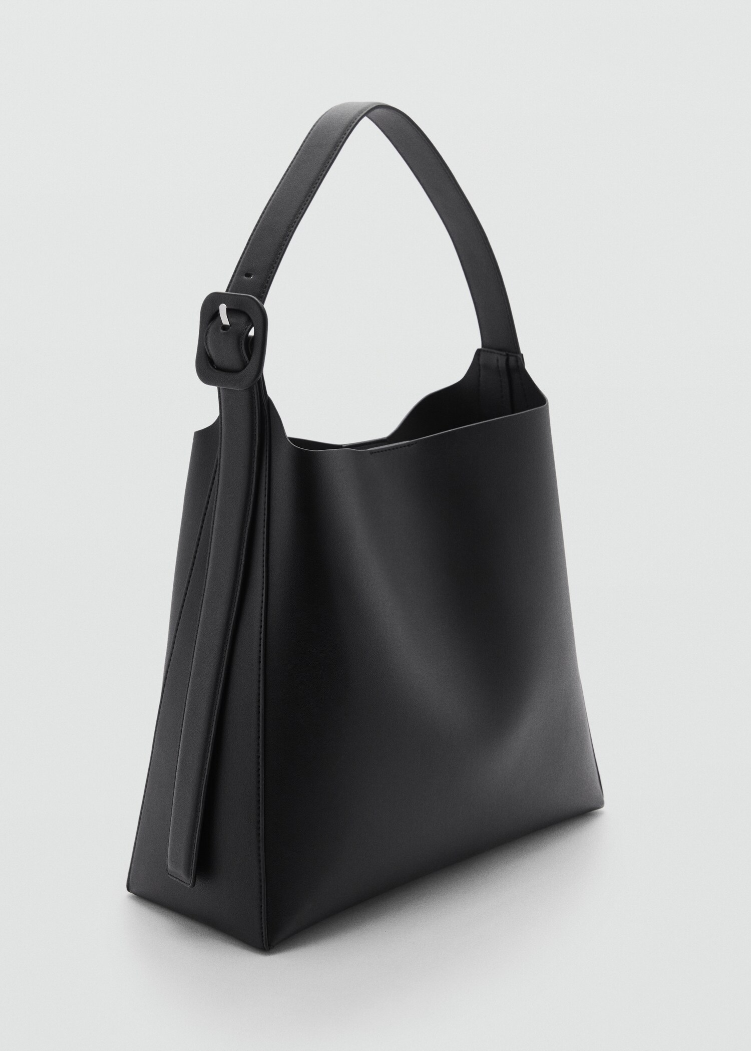 Shopper bag with buckle - Medium plane