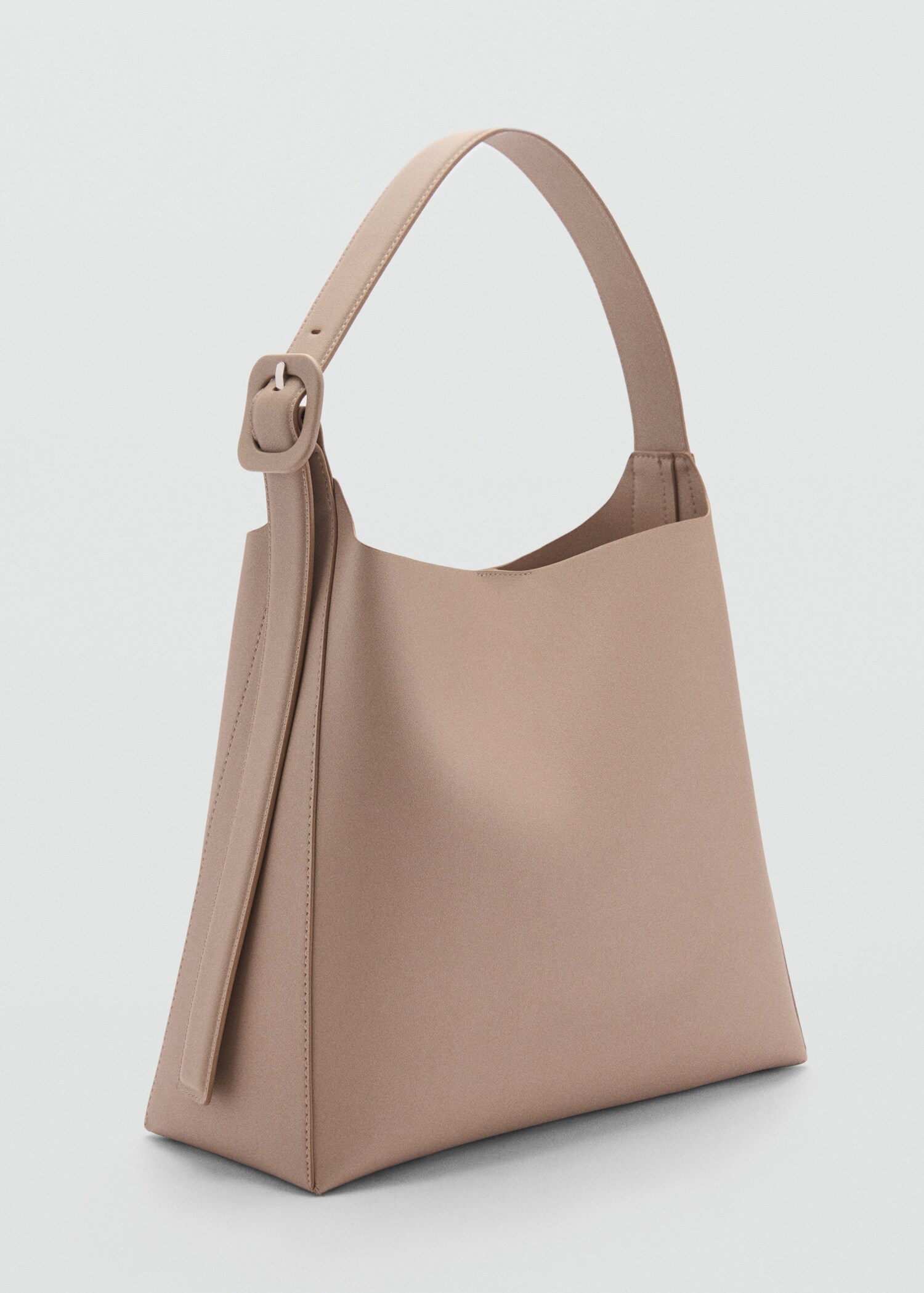 Shopper bag with buckle - Medium plane
