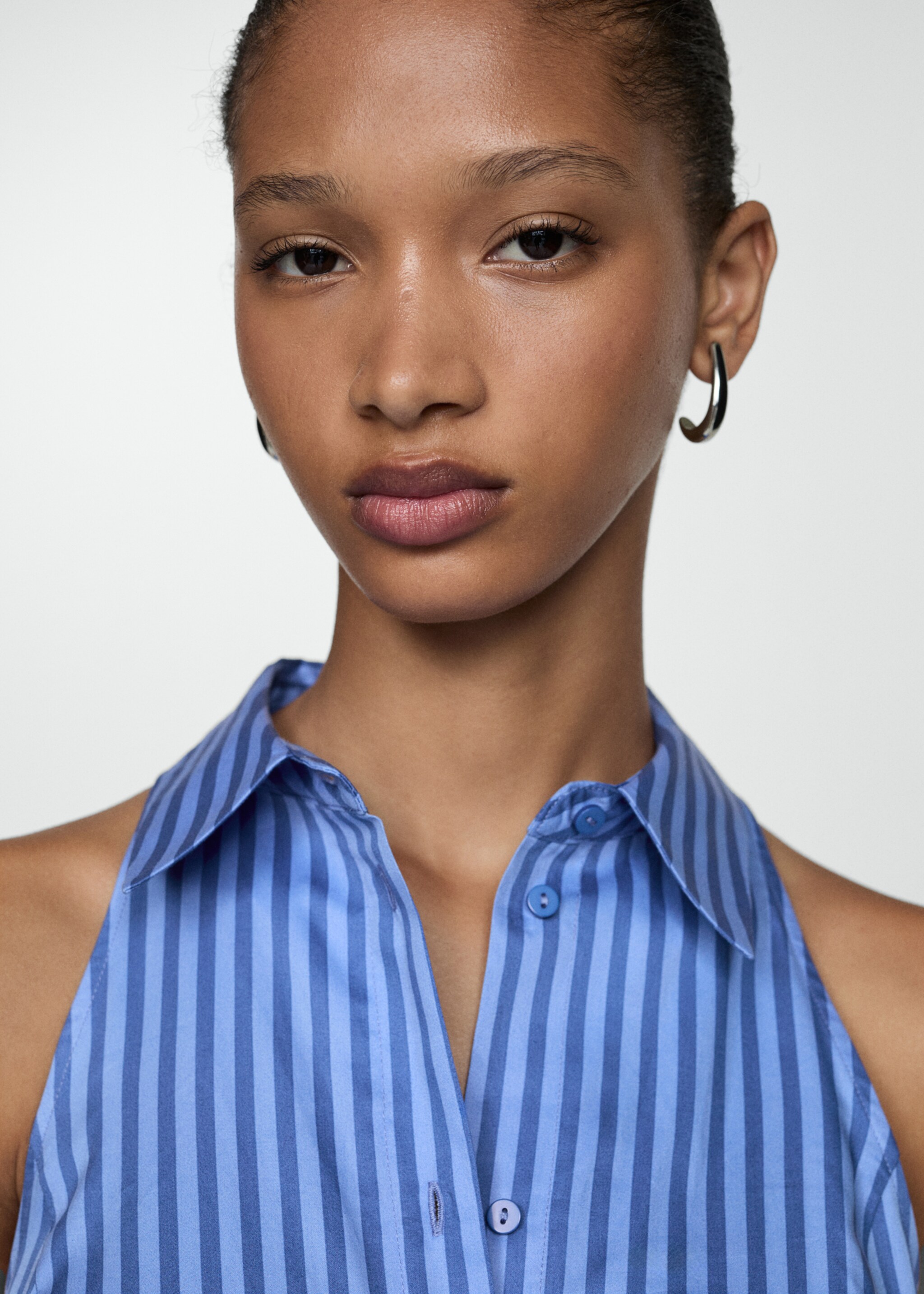 Striped shirt dress - Details of the article 1