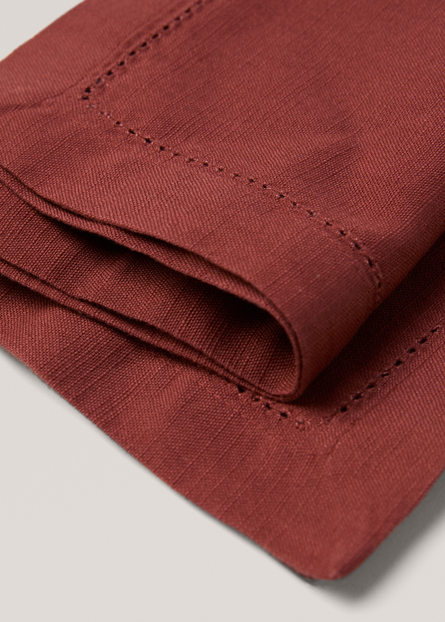 Serviette de table détail broderie ajourée - Détail de l'article 2