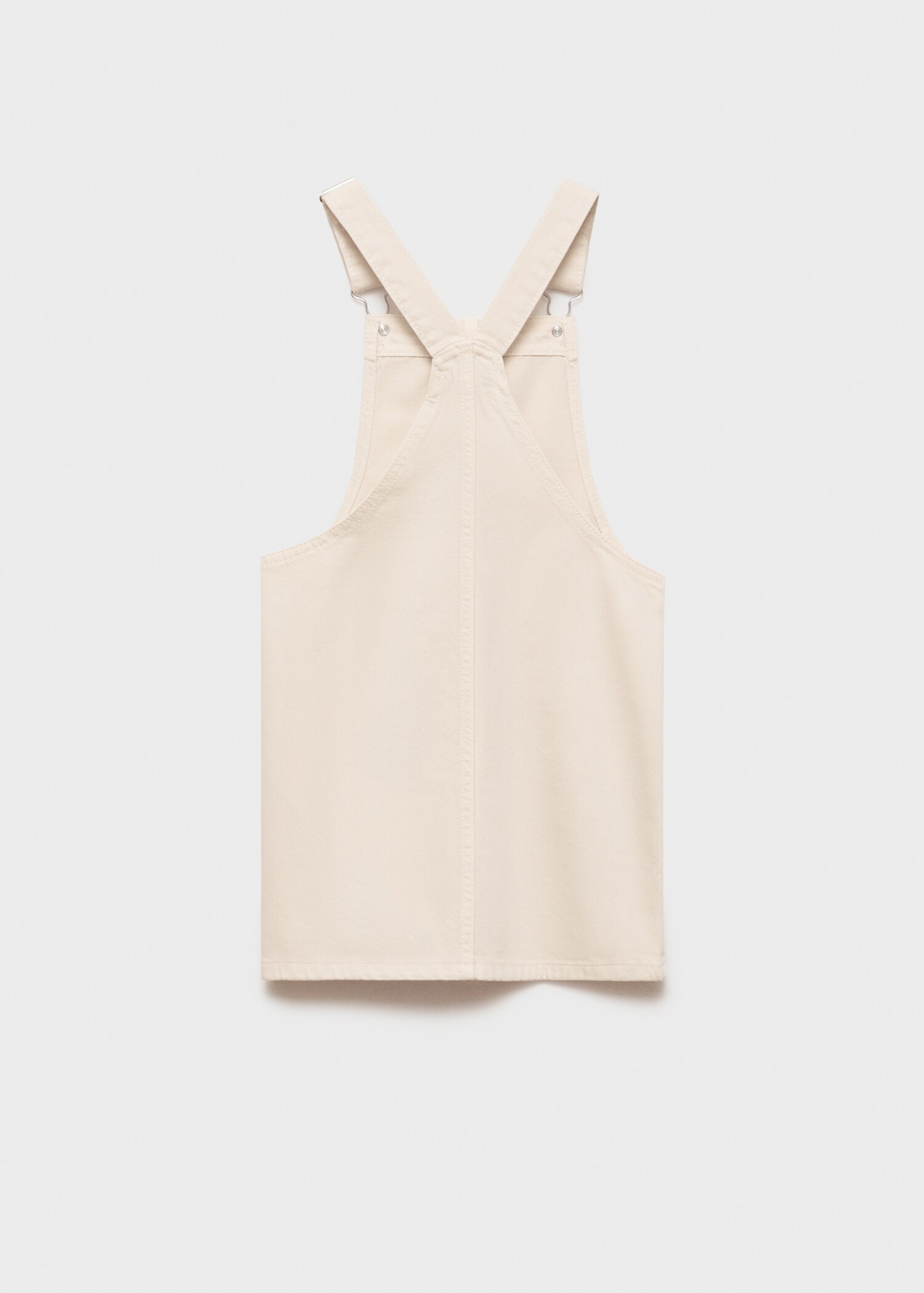 Short denim pinafore - Reverse of the article