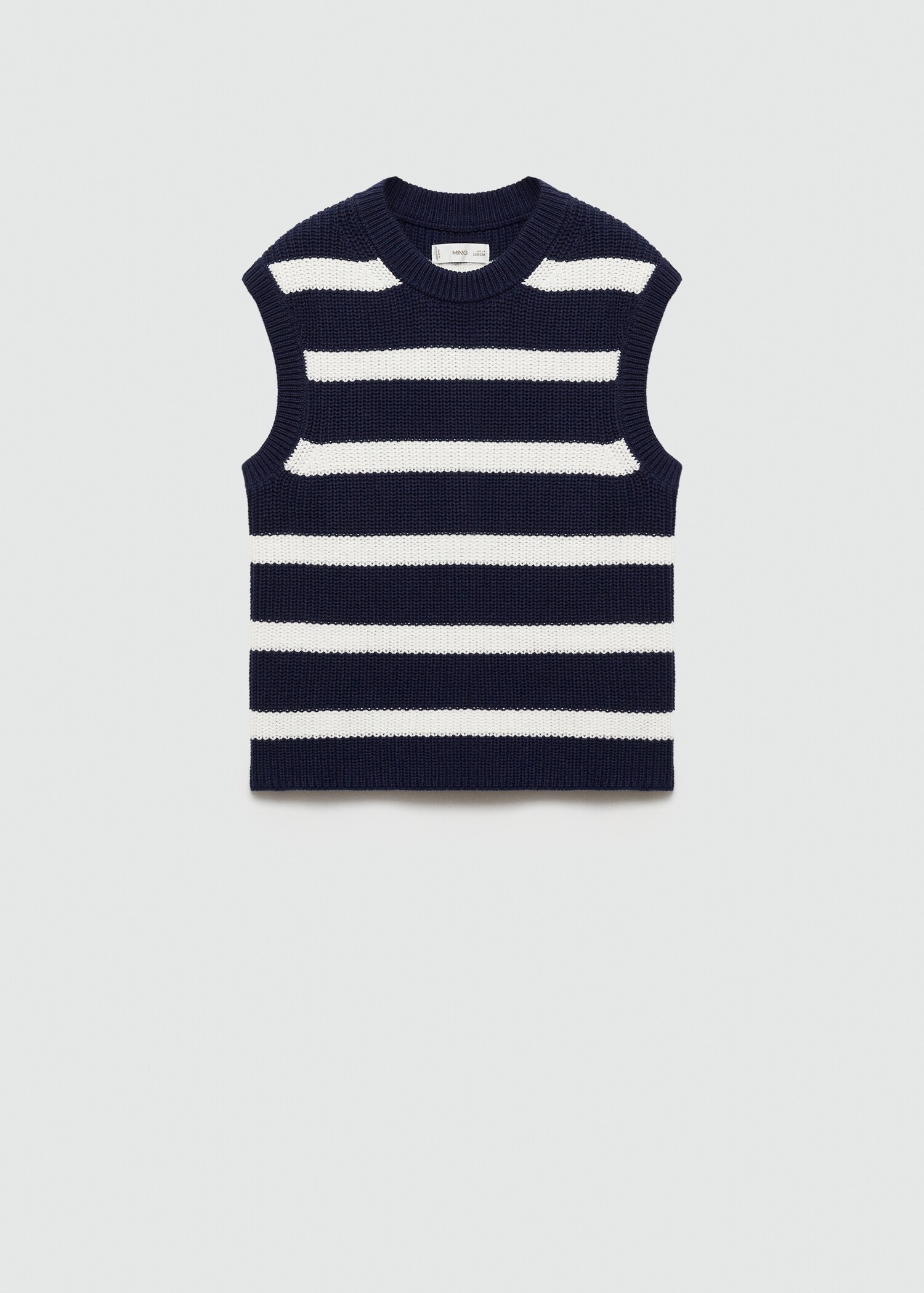 Striped knitted gilet - Article without model