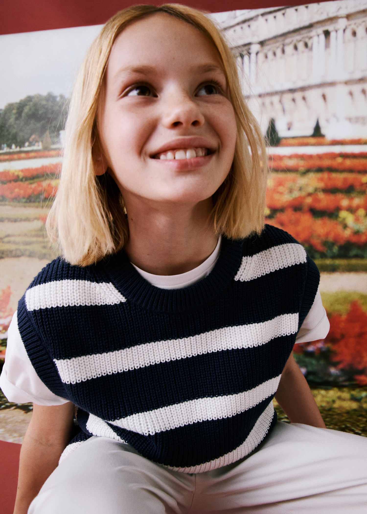 Striped knitted gilet - Details of the article 6