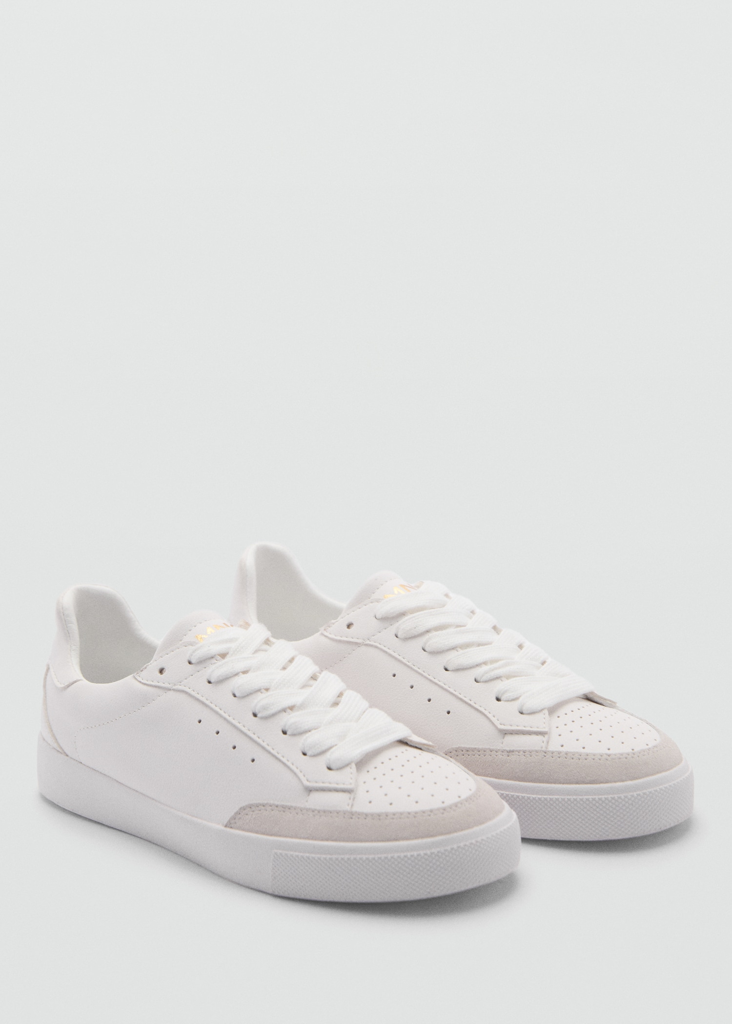 Leather panel sneakers - Medium plane