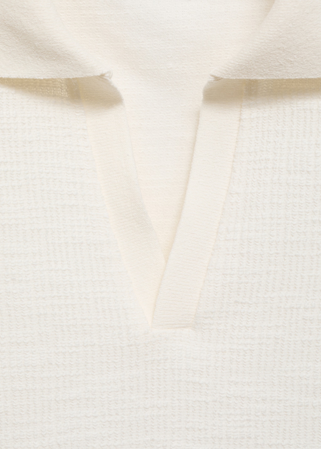 Patterned cotton polo shirt