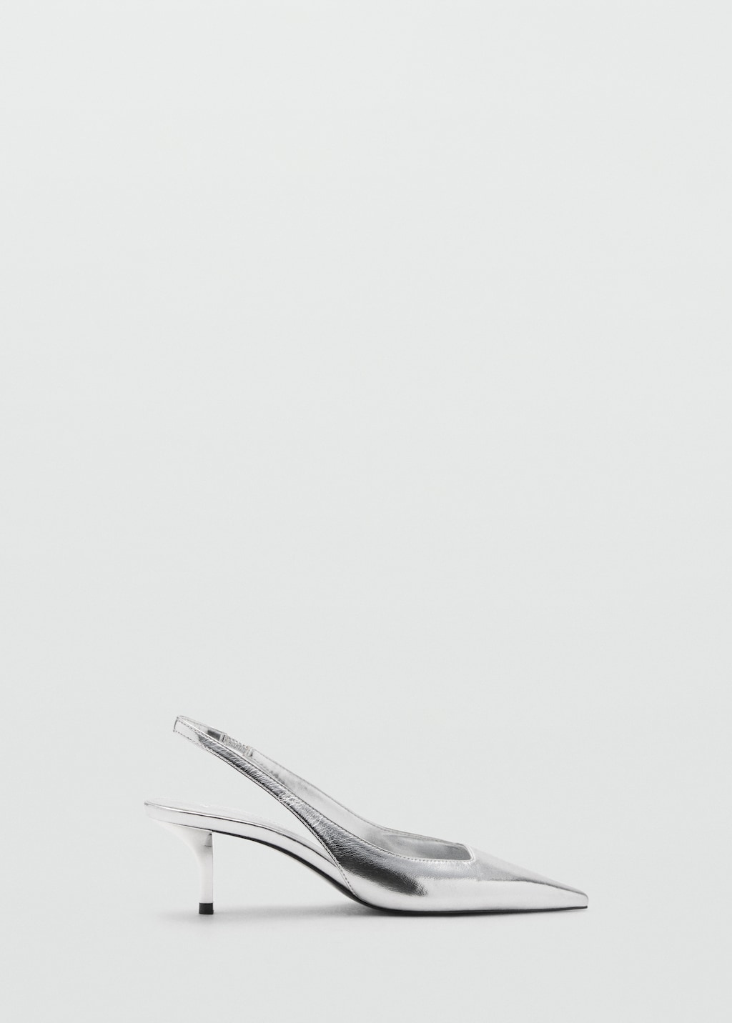 Metallic sling back shoes