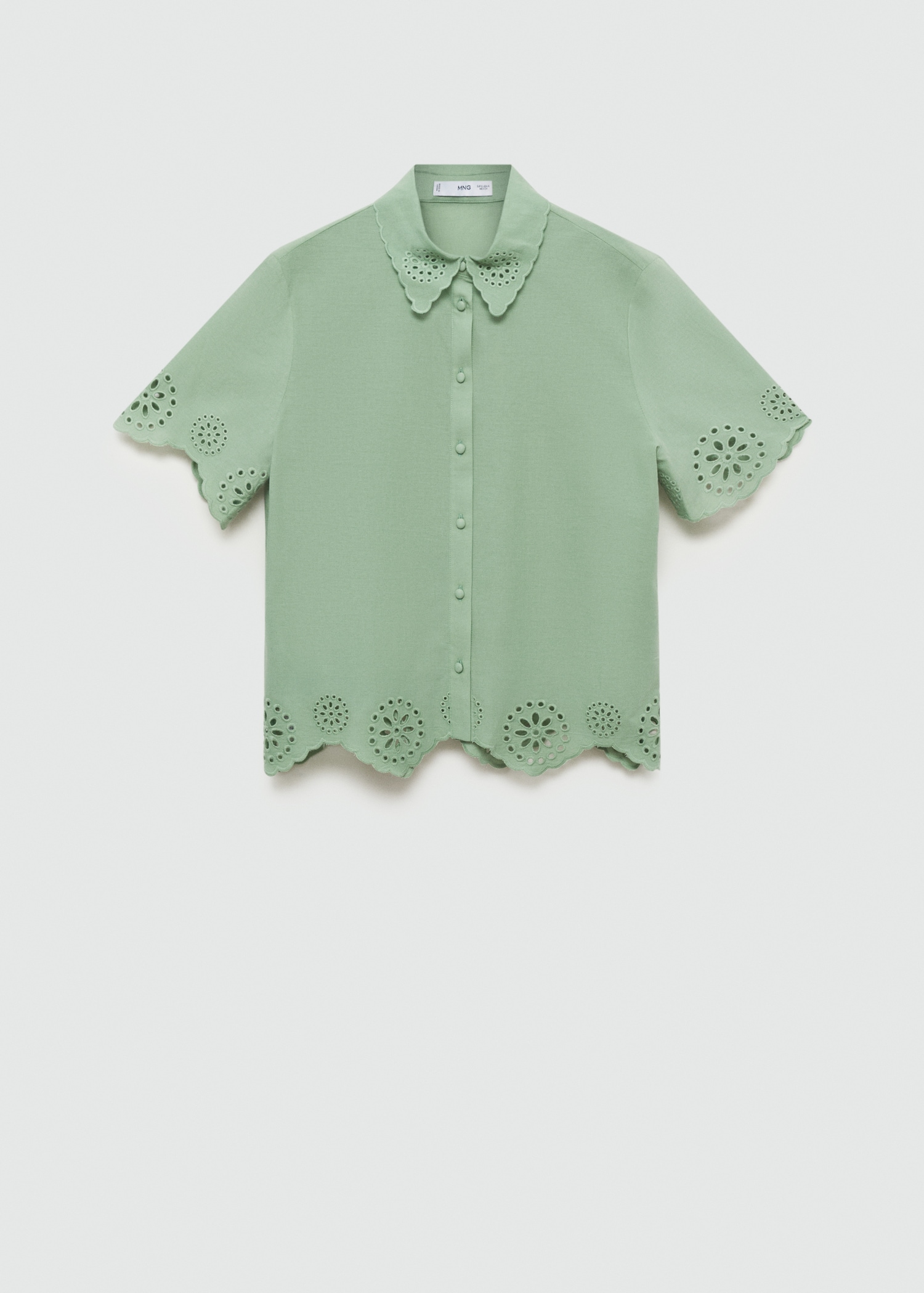 Embroidered openwork shirt - Article without model