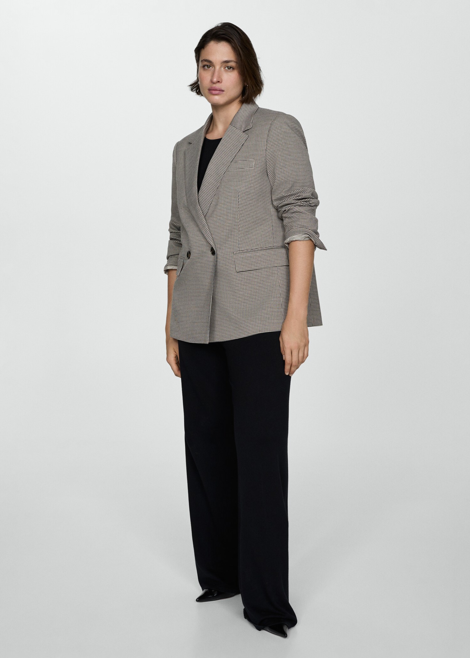 Blazer croisé micro pied-de-poule - Détail de l'article 3