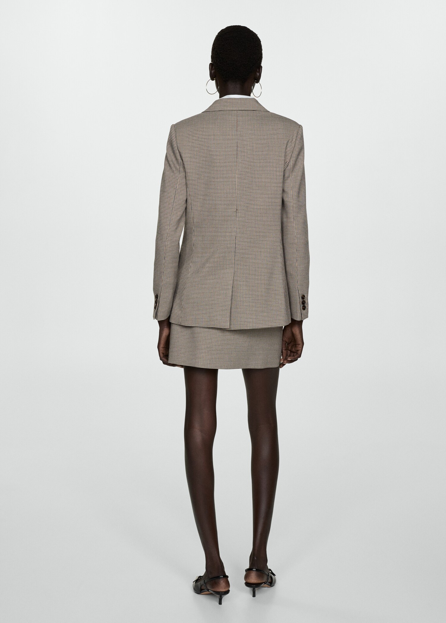 Blazer croisé micro pied-de-poule - Verso de l’article