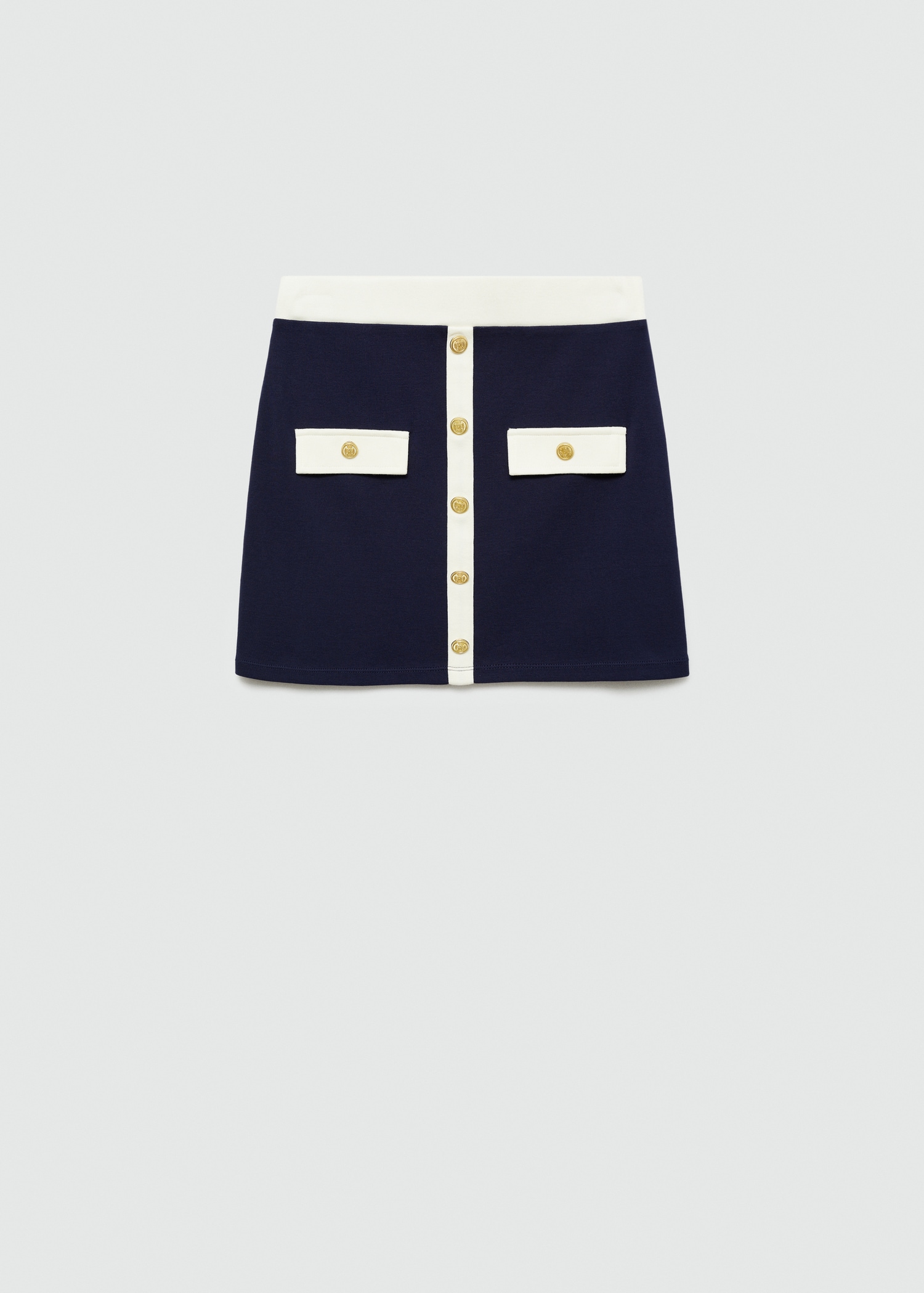 Buttoned knit skirt - Article without model