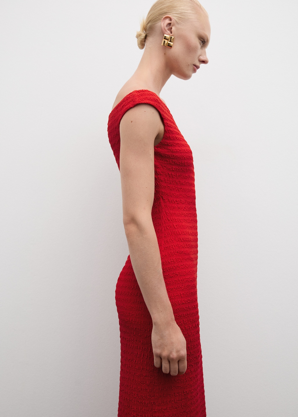 Robe longue epaules denudees Femme MANGO Tchad