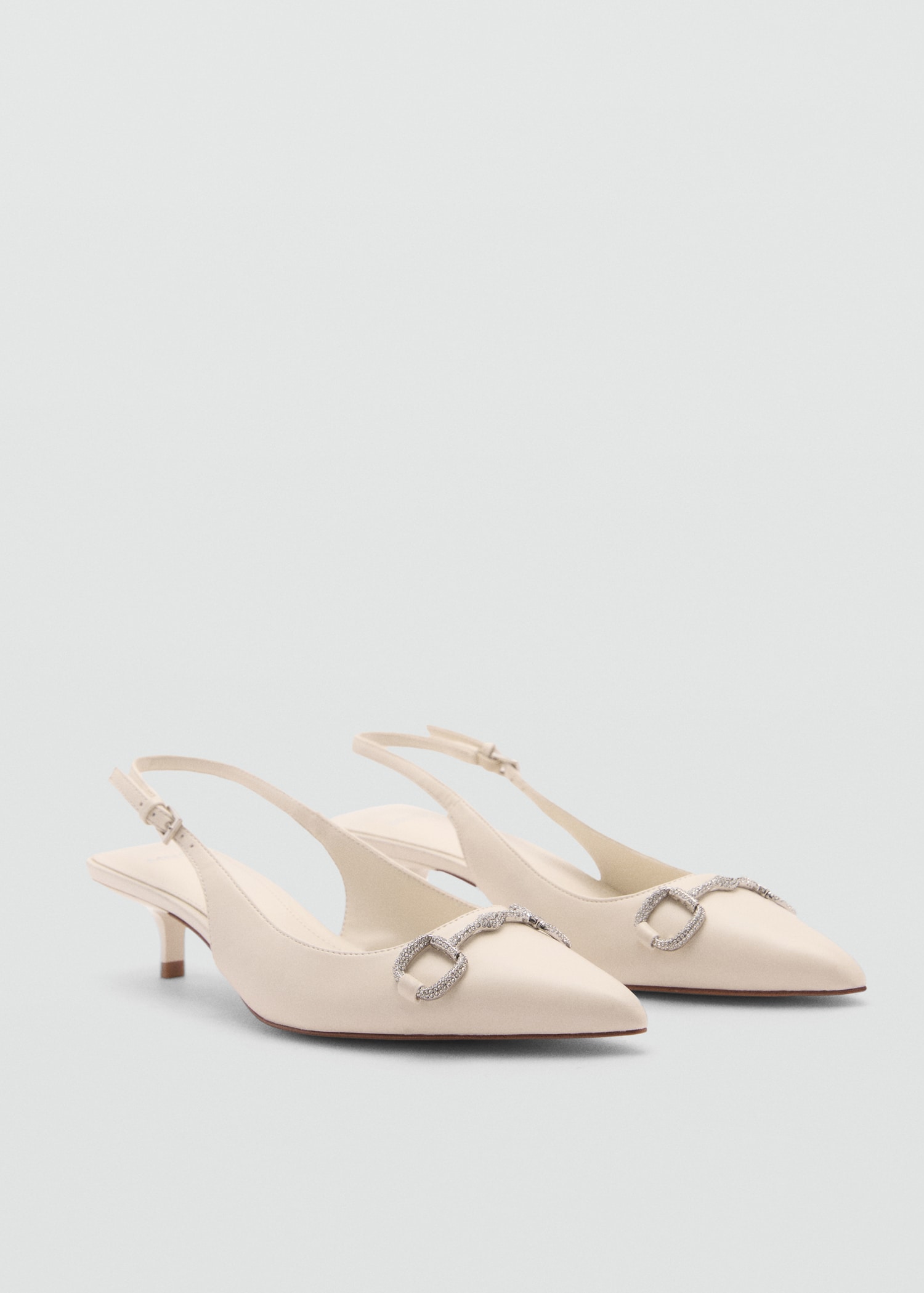 Slingbacks met kristallen - Middenvlak