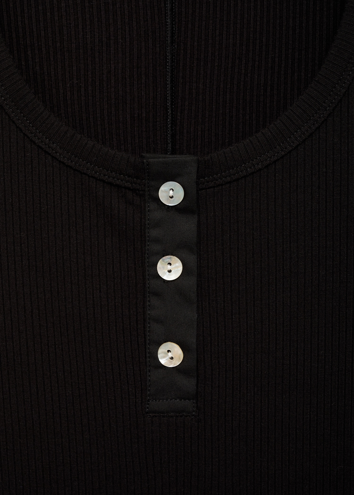 Vestido canalé botones - Detalle del artículo 8